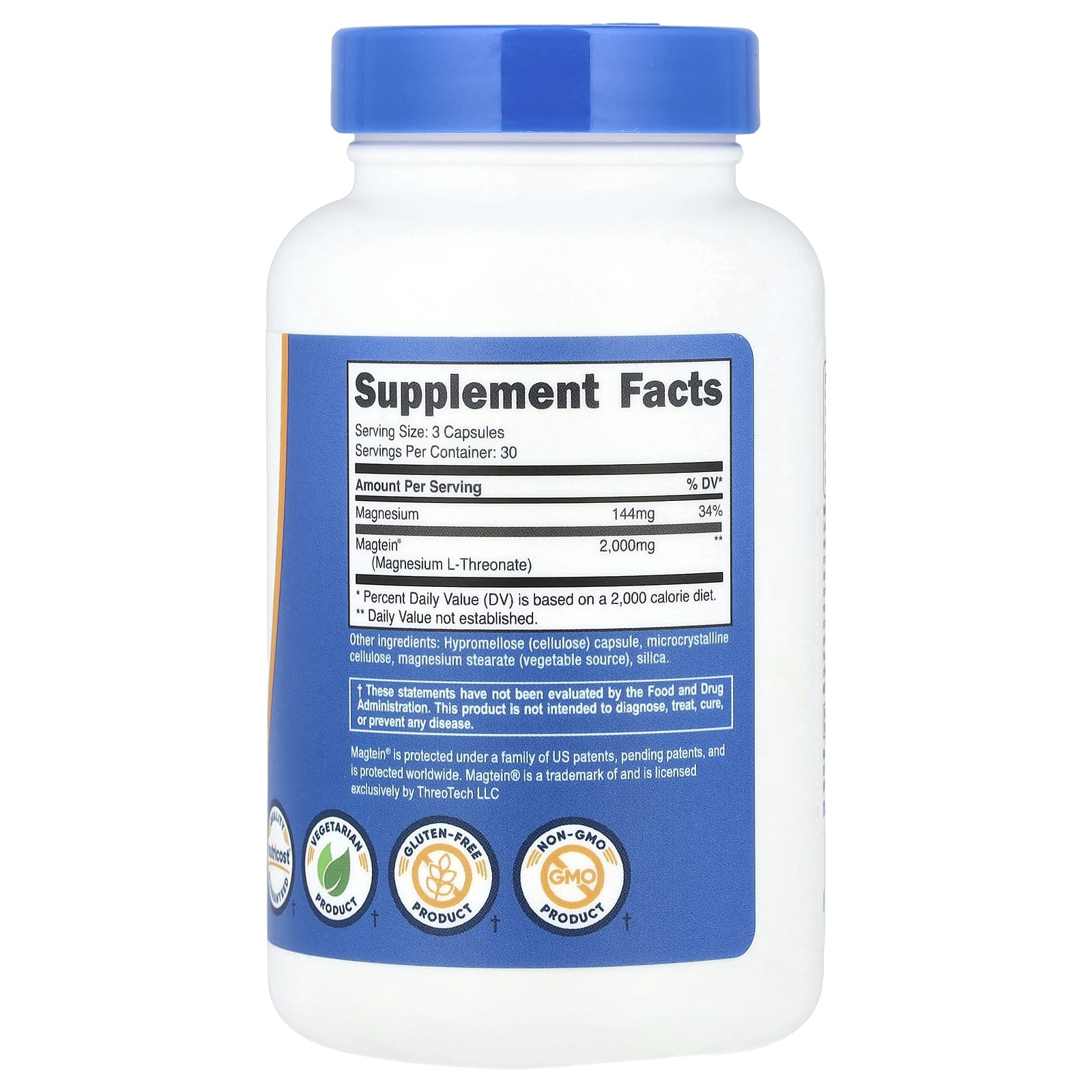 Nutricost, Magtein®, Magnesium L-Threonate, 90 Capsules (666 mg per Capsule) - Image 2