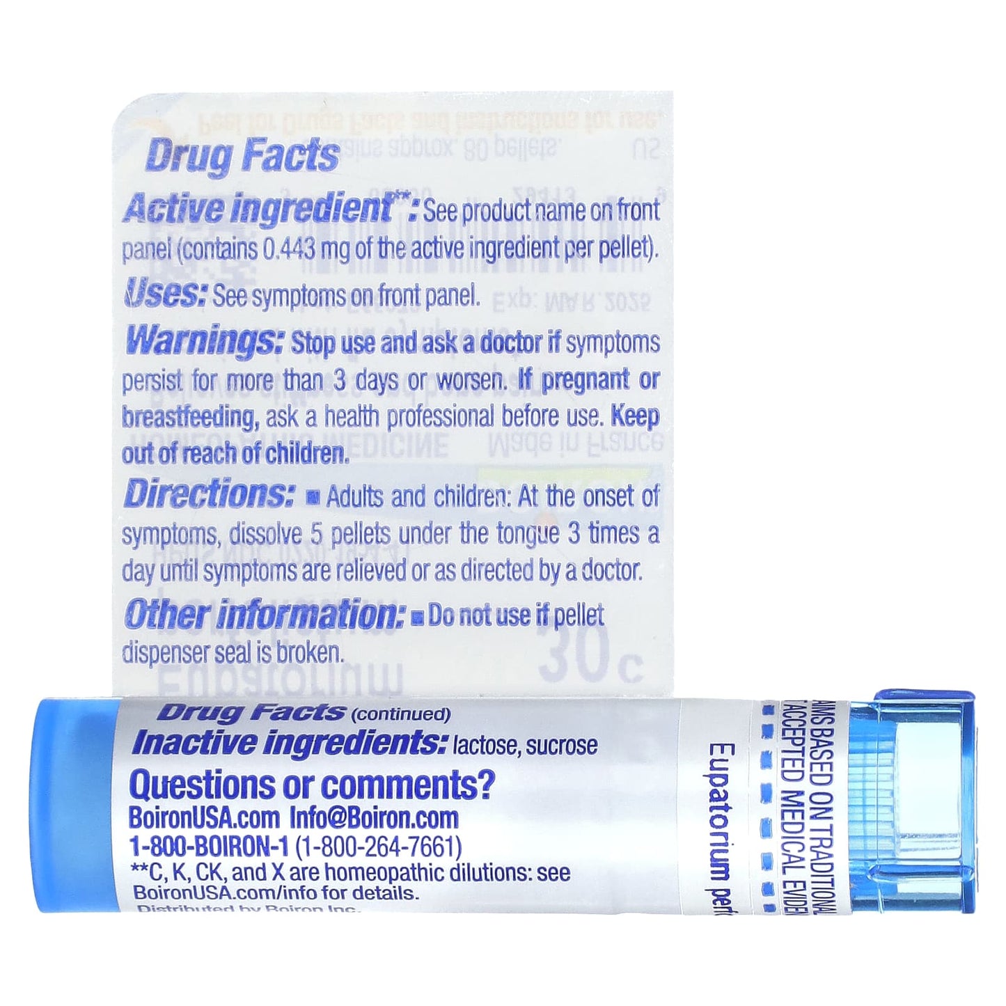 Boiron Eupatorium Perfoliatum 30C for Flu Symptom Relief - Image 2