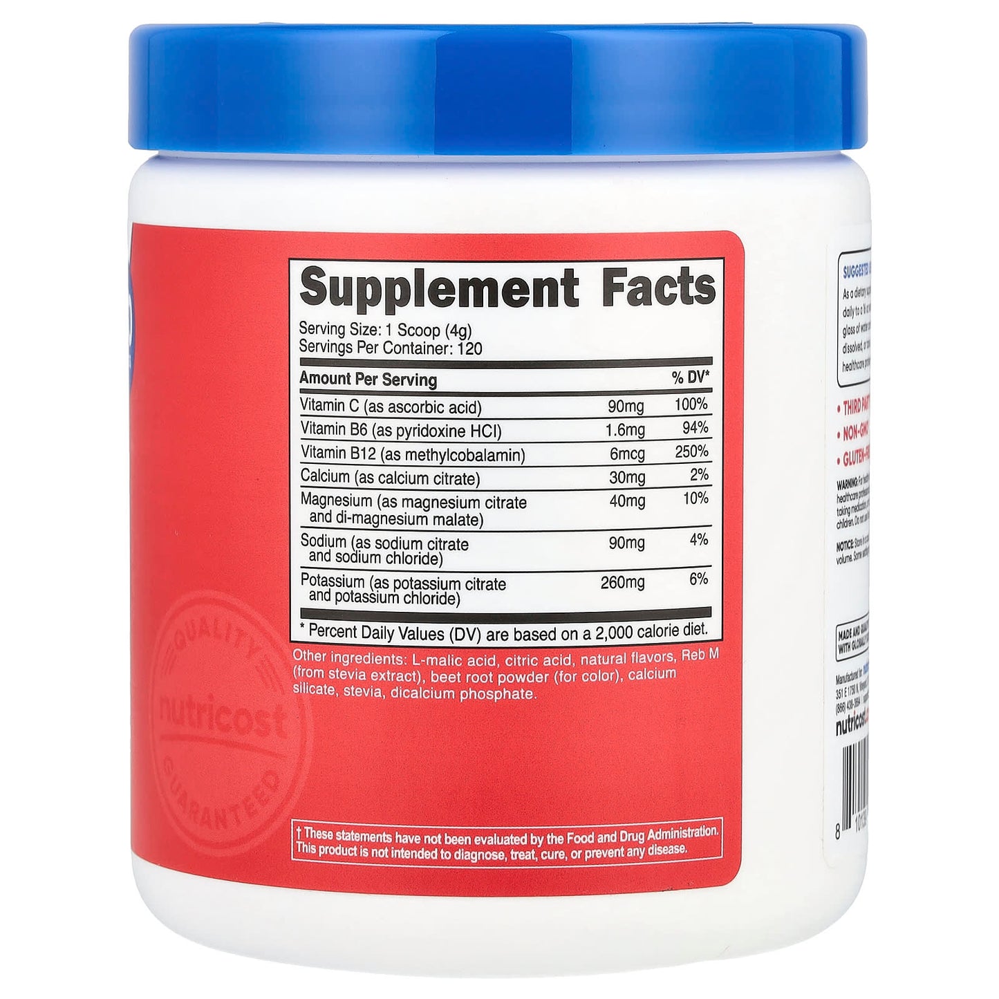 Nutricost, Electrolytes, Advanced Hydration Complex, Fruit Punch, 1 lb (468 g) - Image 2