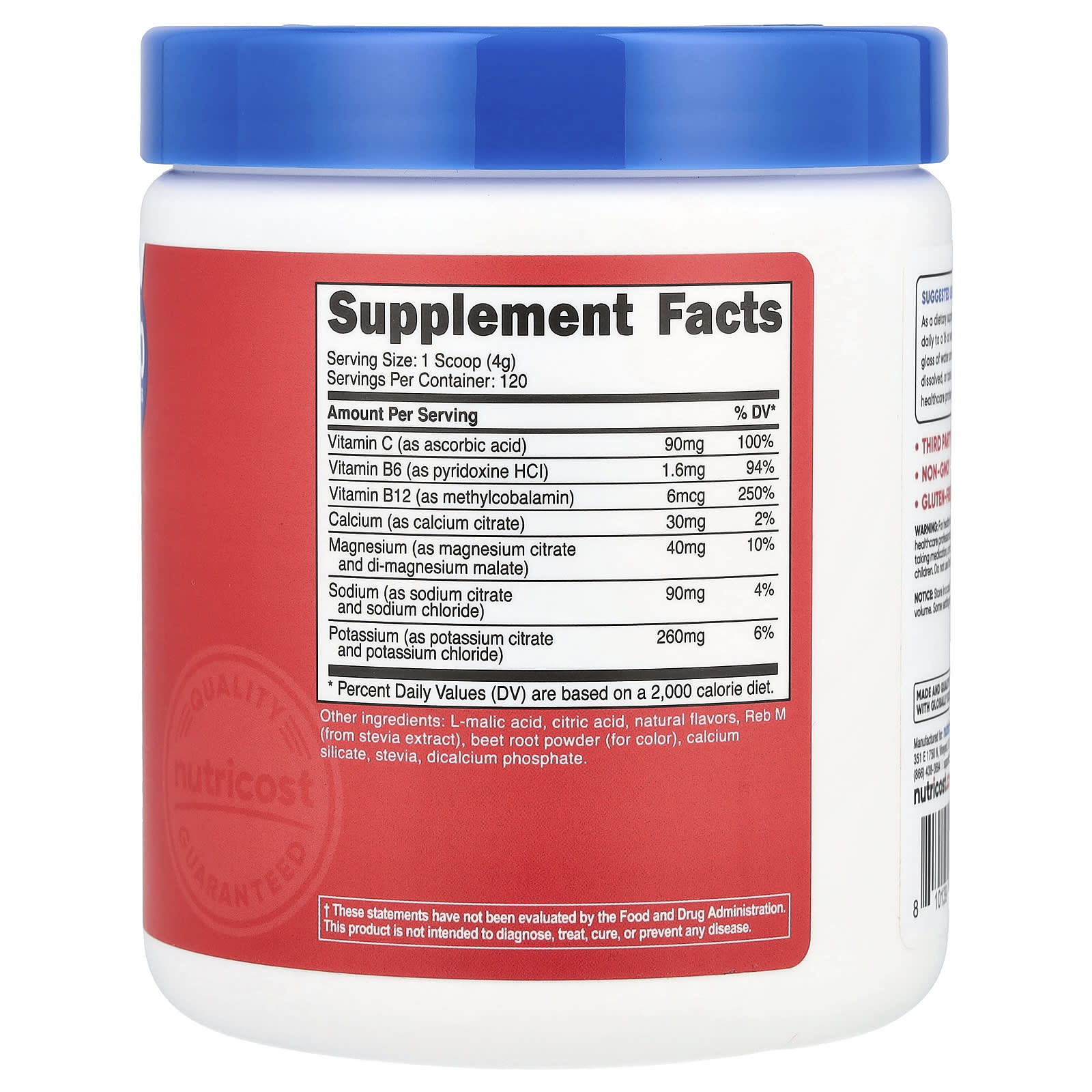 Nutricost, Electrolytes, Advanced Hydration Complex, Fruit Punch, 1 lb (468 g) - Image 2