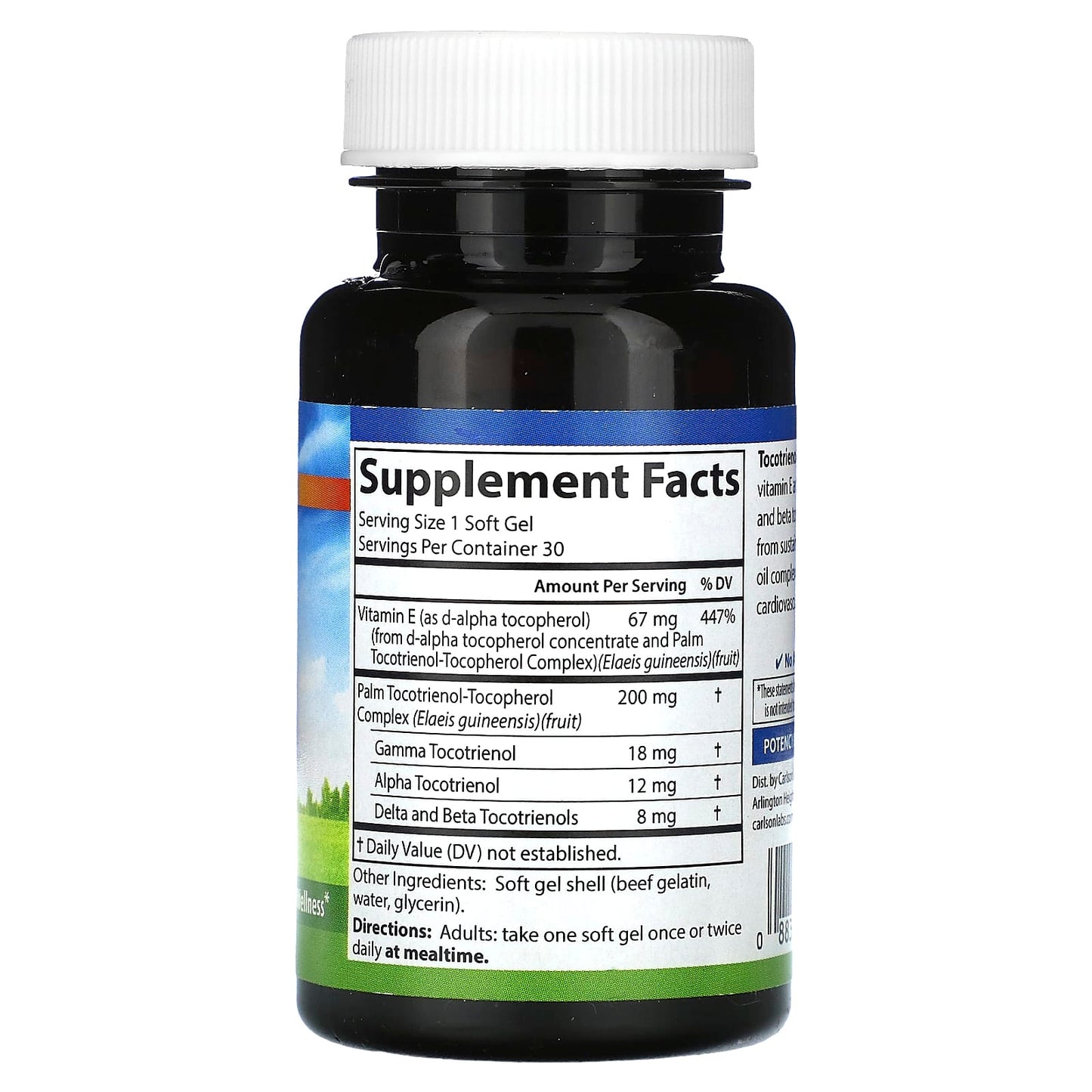 Carlson Tocotrienols with Vitamin E for Optimal Cardiovascular Health - Image 2