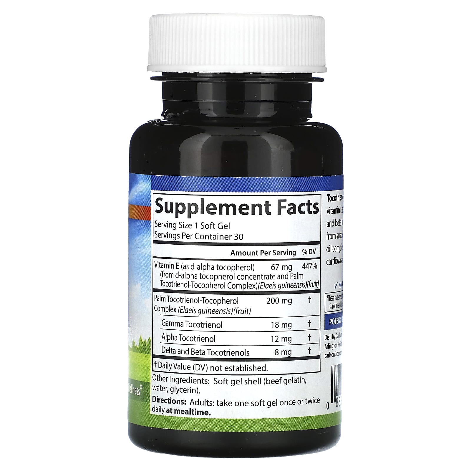 Carlson Tocotrienols with Vitamin E for Optimal Cardiovascular Health - Image 2