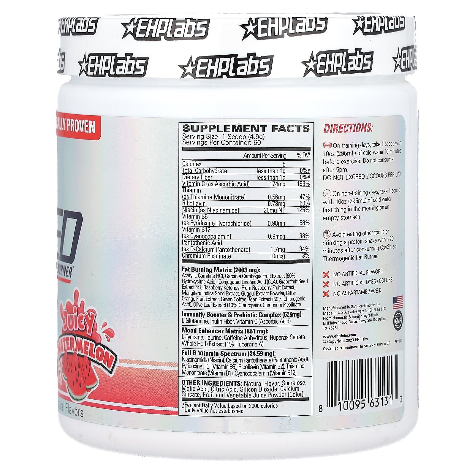 EHPlabs OxyShred Thermogenic Fat Burner Weight Loss Supplement - Image 2
