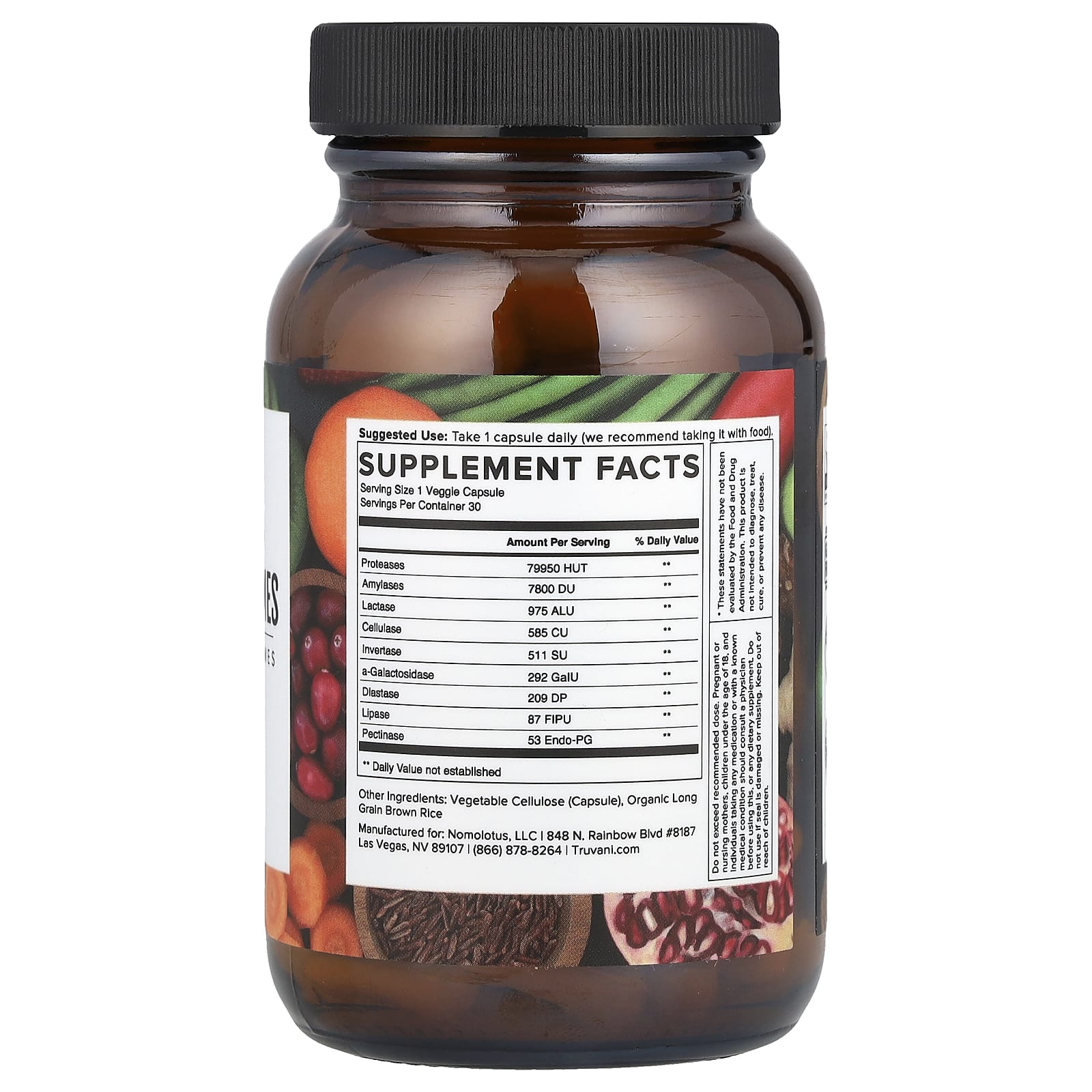 Truvani, Digestive Enzymes, 30 Veggie Capsules - Image 2