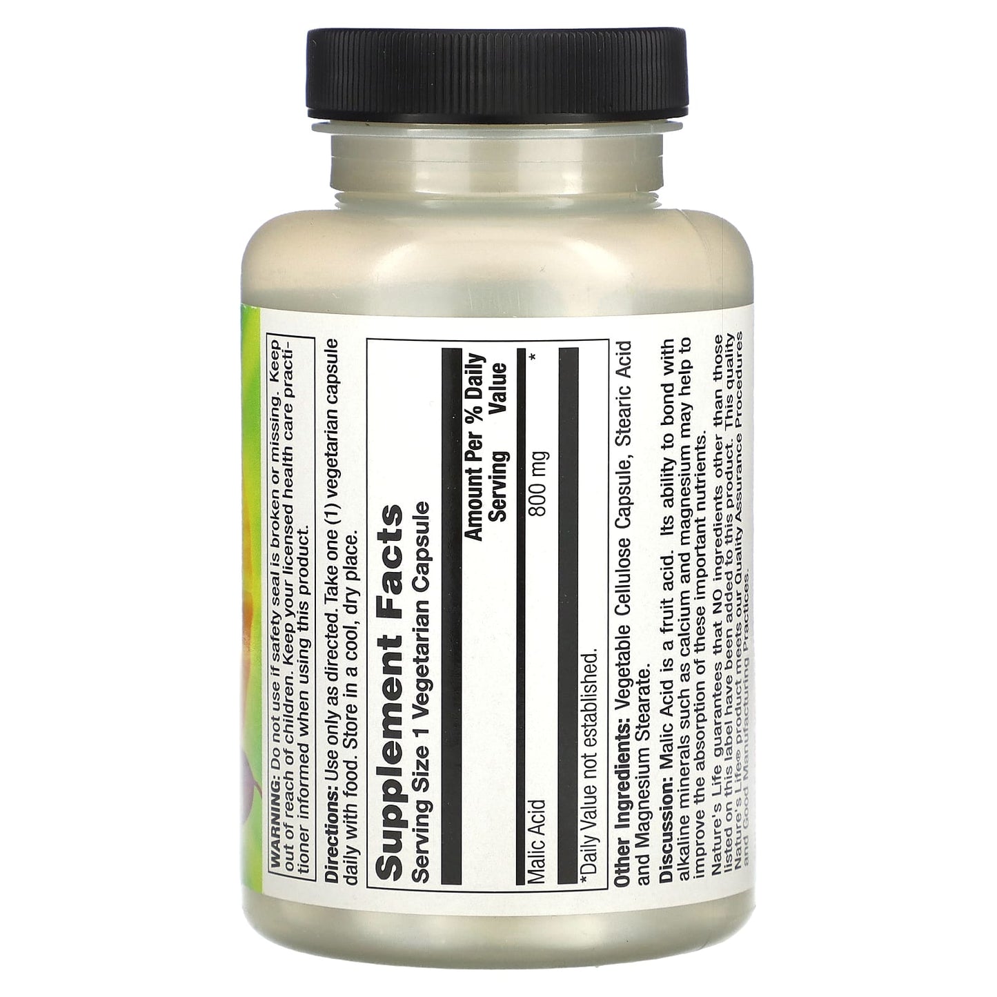 Nature's Life, Malic Acid , 800 mg, 100 Vegetarian Capsules - Image 2