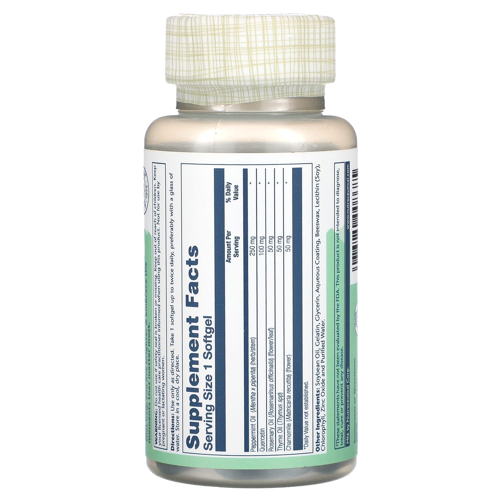 Solaray, Peppermint Oil, 60 Softgels - Image 2