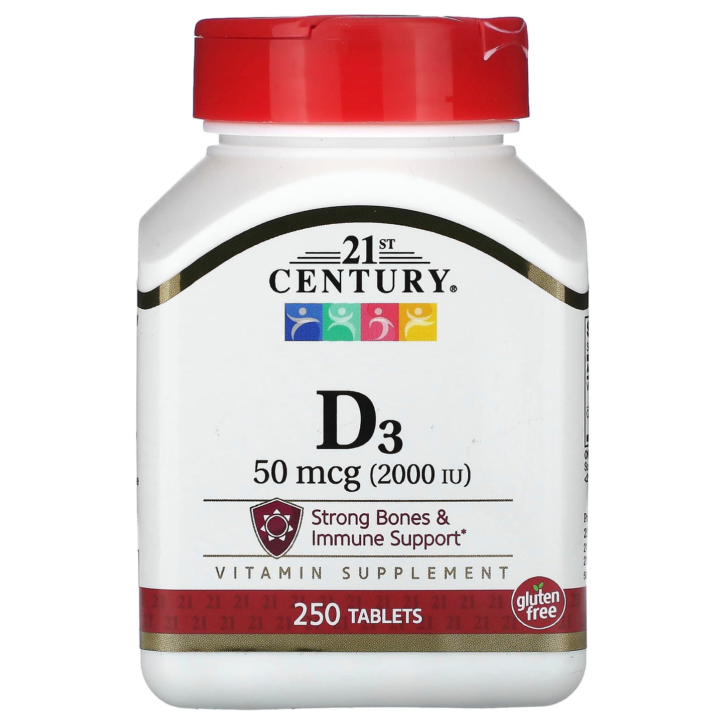 Vitamin D3 50 mcg, 250 Tablets for Strong Bones & Immune Support - Image 1