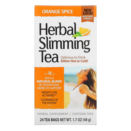 21st Century Herbal Slimming Tea - Orange Spice, Caffeine Free, 24 Tea Bags - Image 1