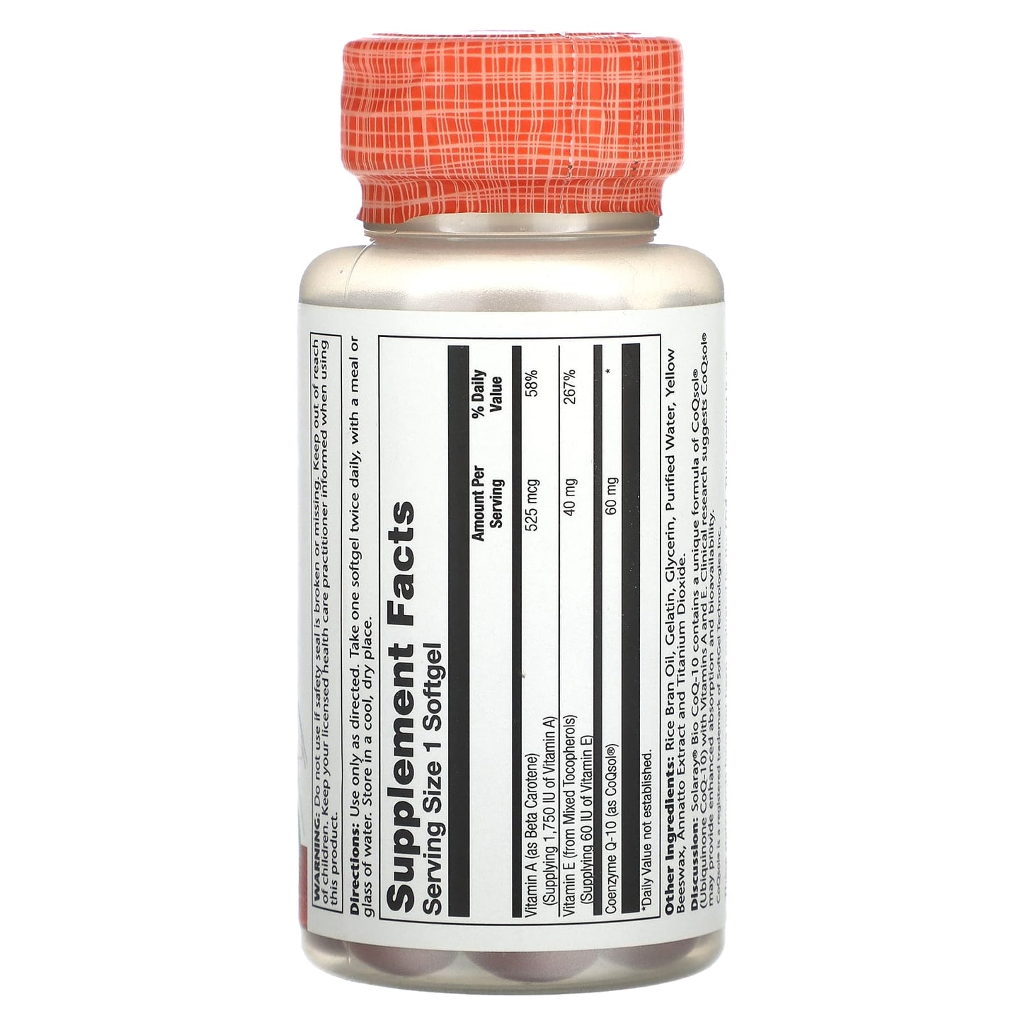 Solaray, Bio CoQ-10, 60 mg, 60 Softgels - Image 2
