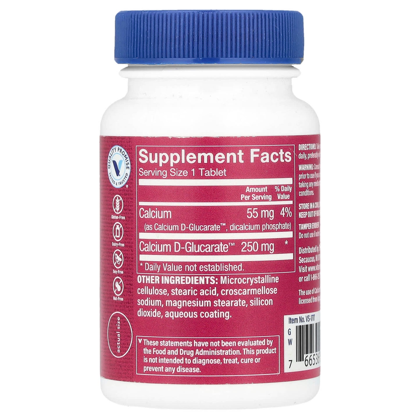 The Vitamin Shoppe, Women's Calcium D-Glucarate™, 250 mg, 60 Tablets - Image 2