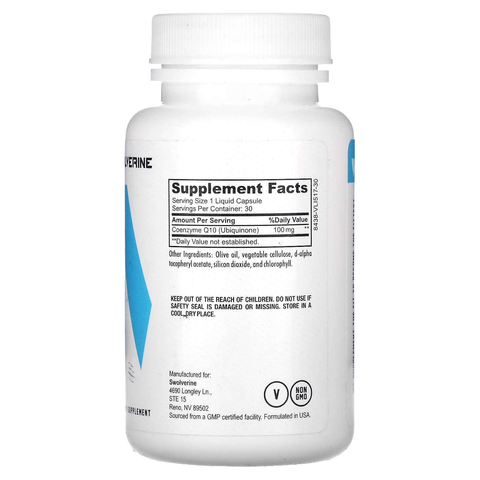 Swolverine, CoQ10, 30 Capsules (100 mg Capsule) - Image 2