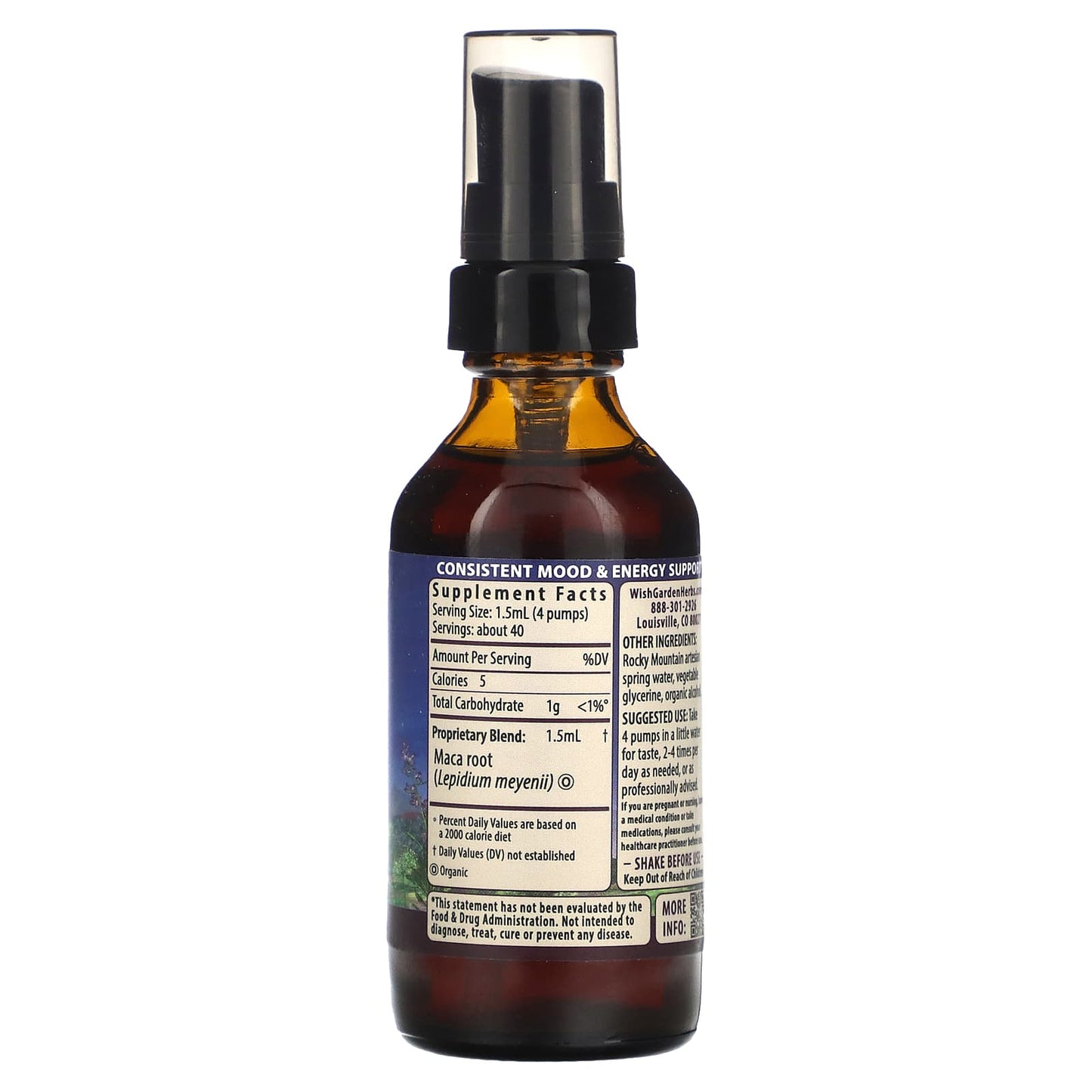 WishGarden Herbs, Maca, 2 fl oz (59 ml) - Image 2