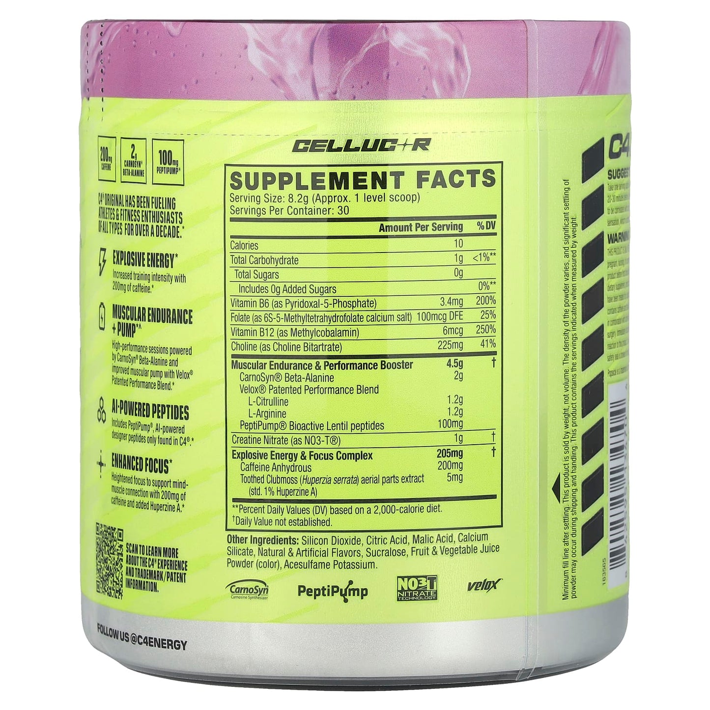 C4 Original Pre-Workout by Cellucor - Grape Popsicle Flavor - Image 2