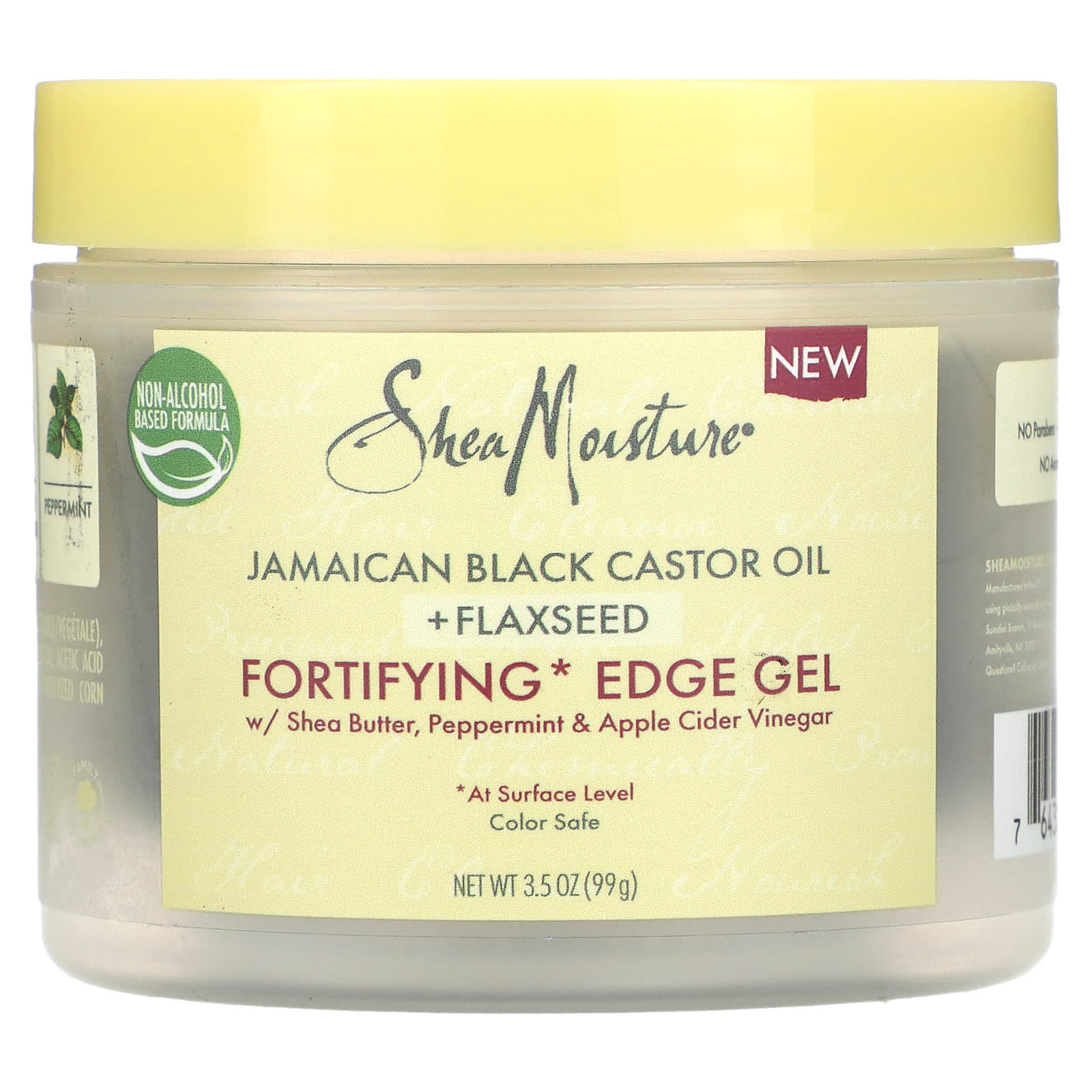 SheaMoisture, Jamaican Black Castor Oil + Flaxseed, Fortifying Edge Gel, 3.5 oz (99 g) - Image 1