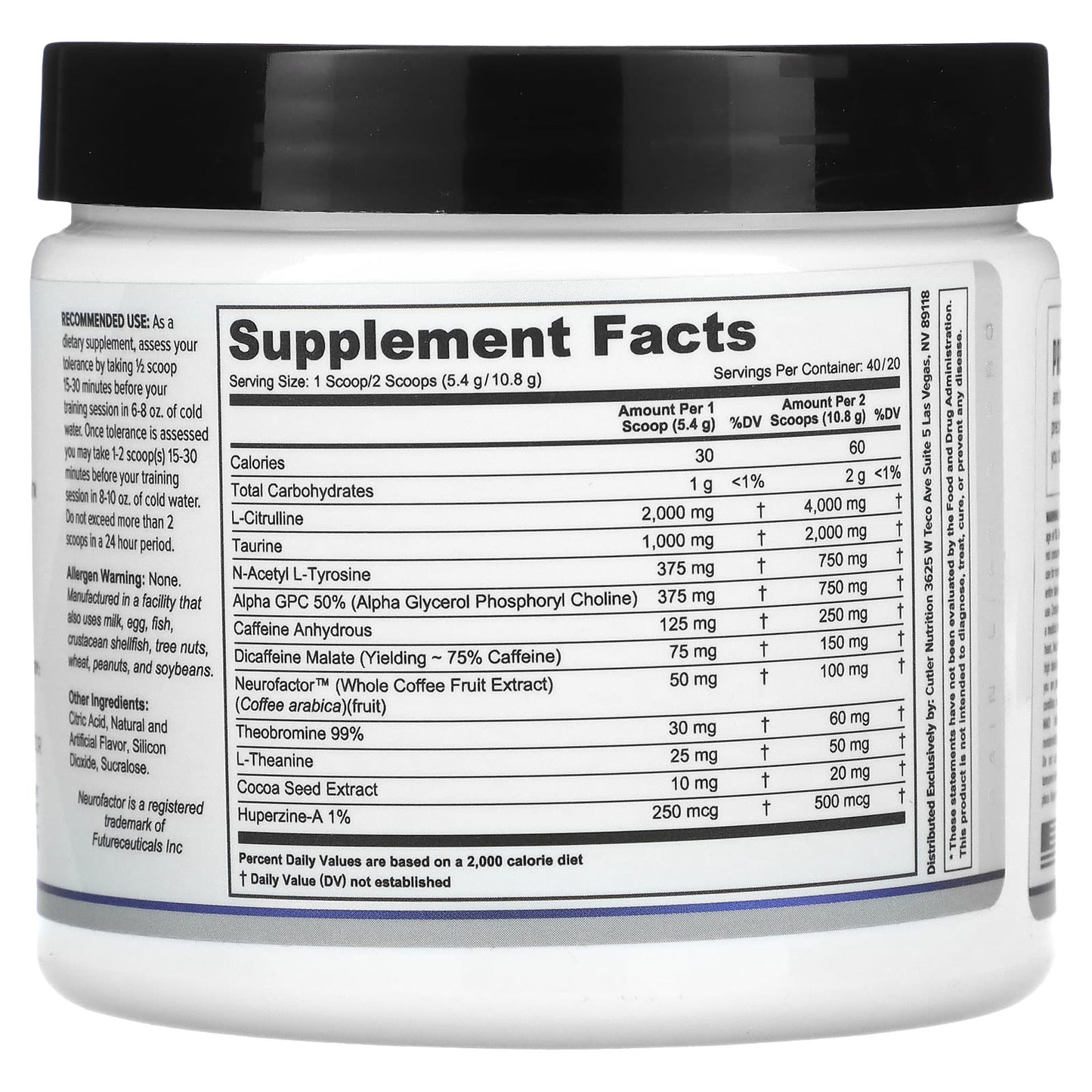 Cutler Nutrition Prevail Pre-Workout Primer - Rainbow Freeze - Image 2