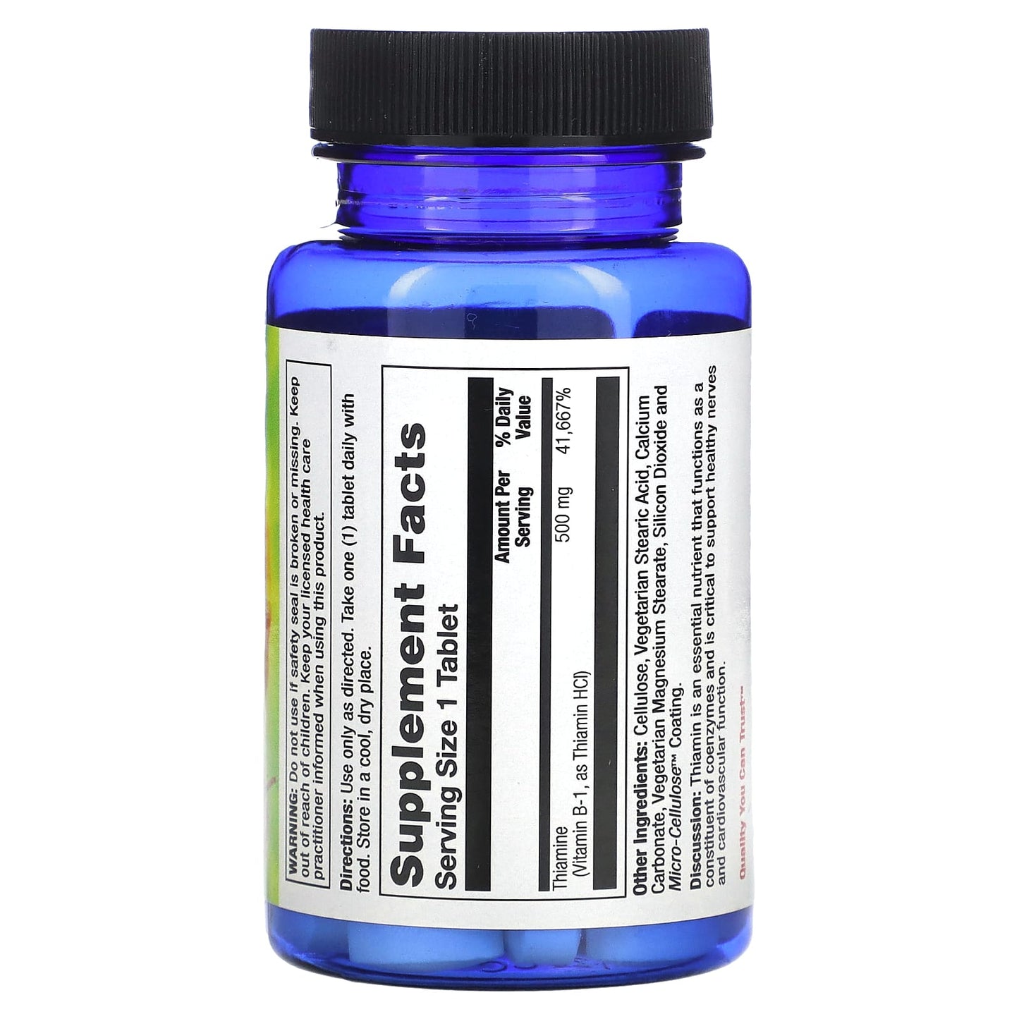 Nature's Life, B-1, 500 mg, 50 Tablets - Image 2
