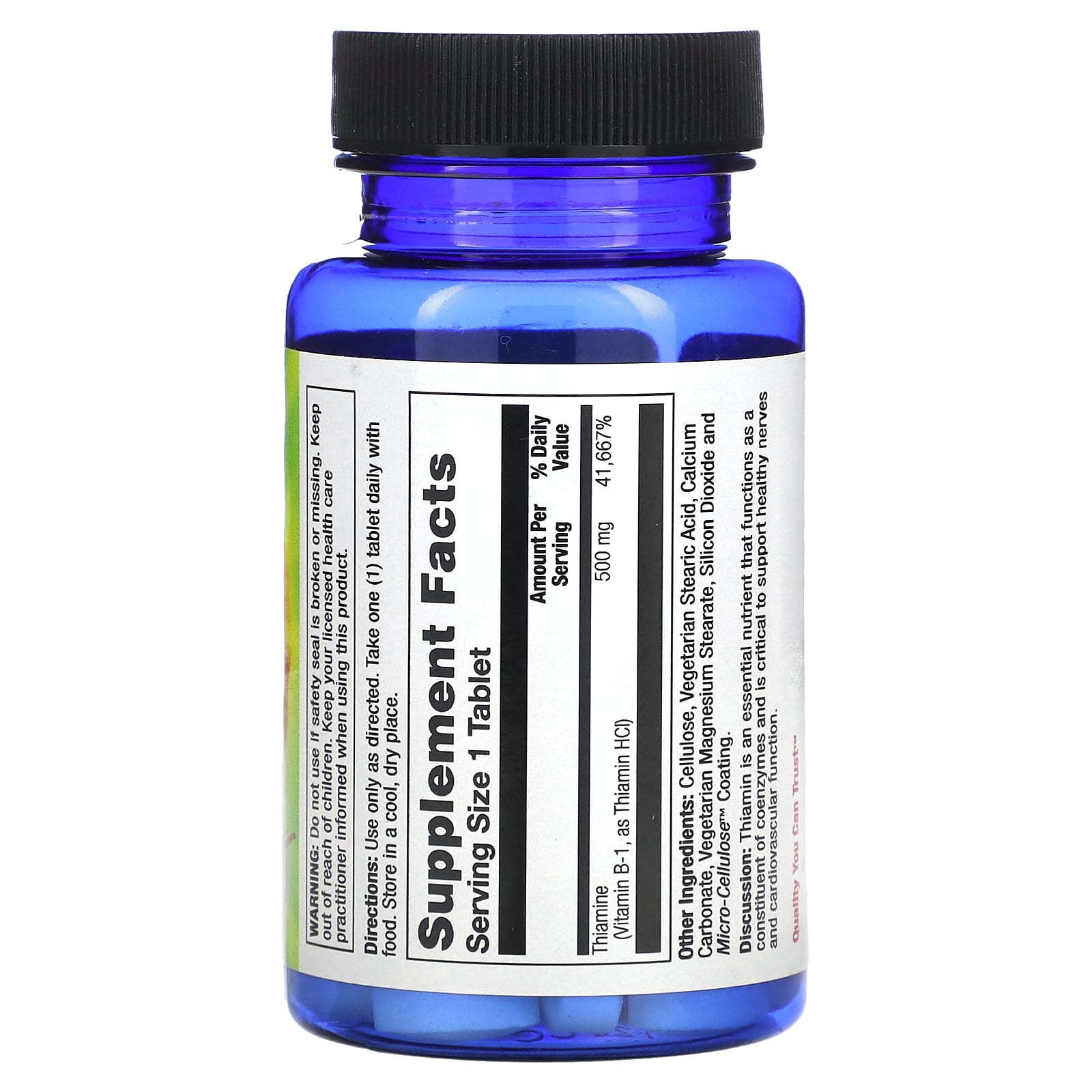 Nature's Life, B-1, 500 mg, 50 Tablets - Image 2