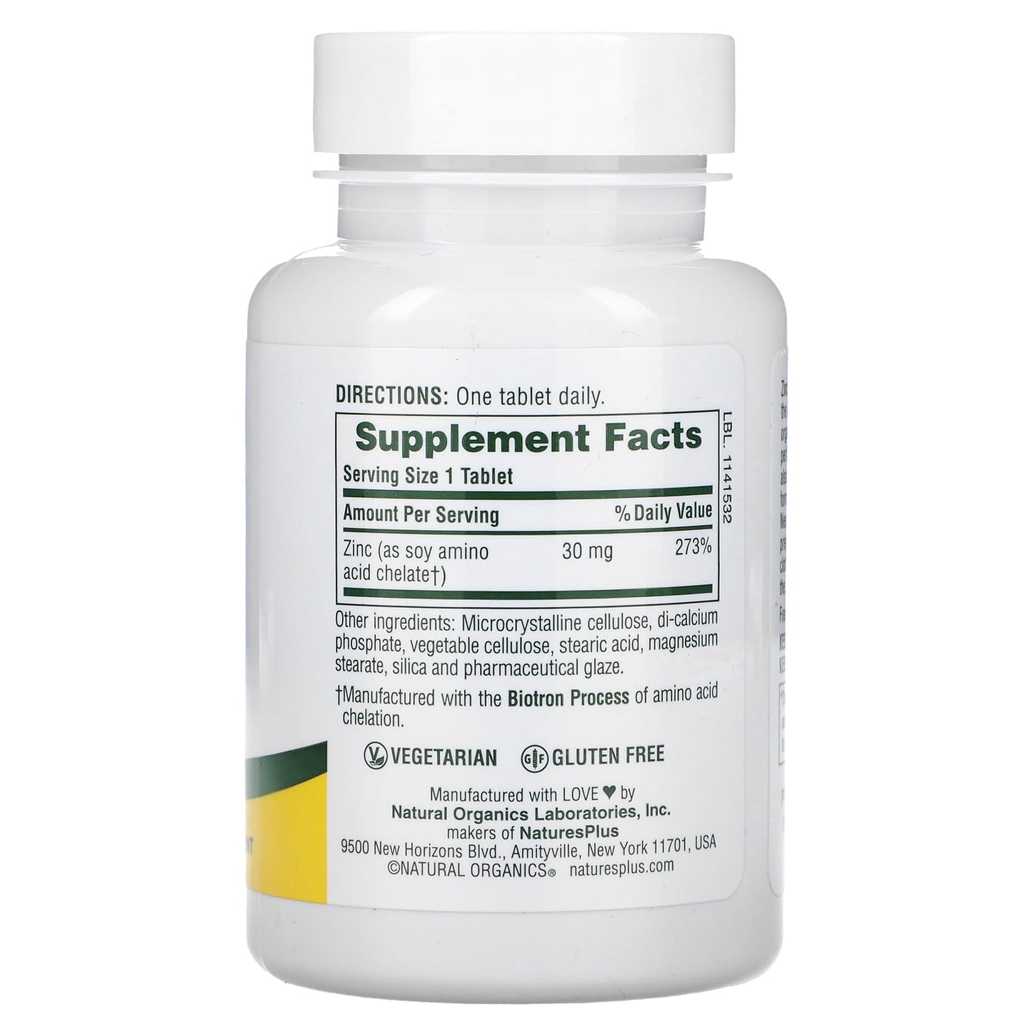 NaturesPlus, Zinc, 30 mg, 90 Tablets - Image 2