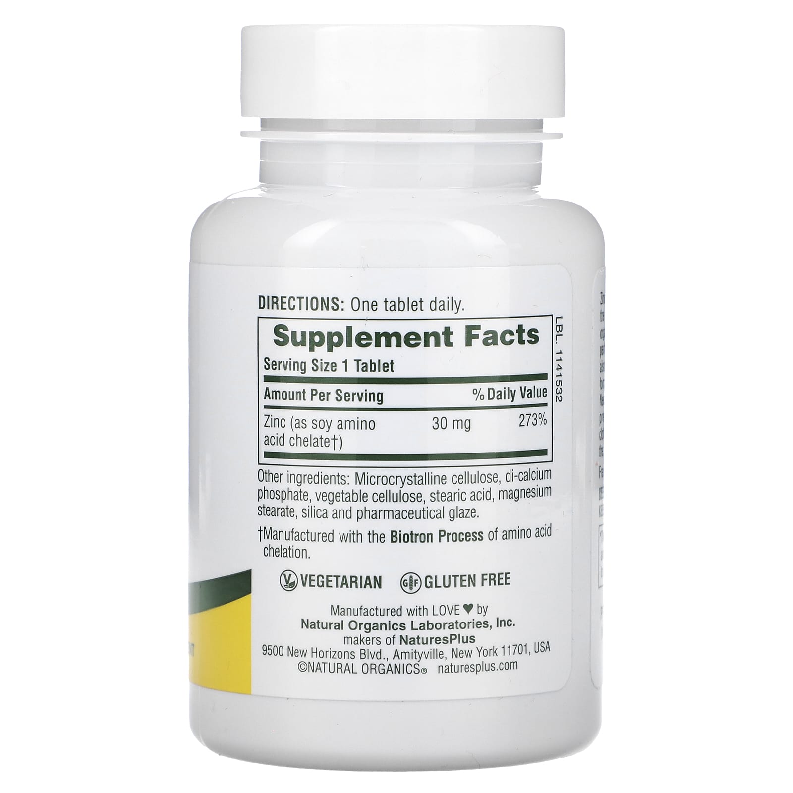 NaturesPlus, Zinc, 30 mg, 90 Tablets - Image 2