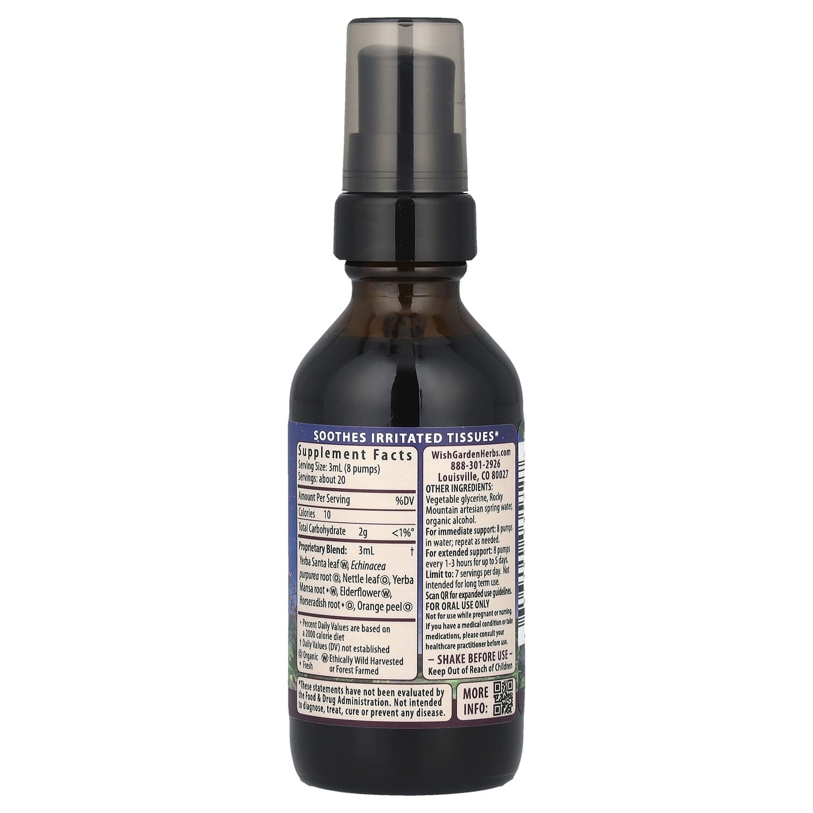 WishGarden Herbs, Kick-Ass™ Allergy + Sinus Soother, 2 fl oz (59 ml) - Image 2