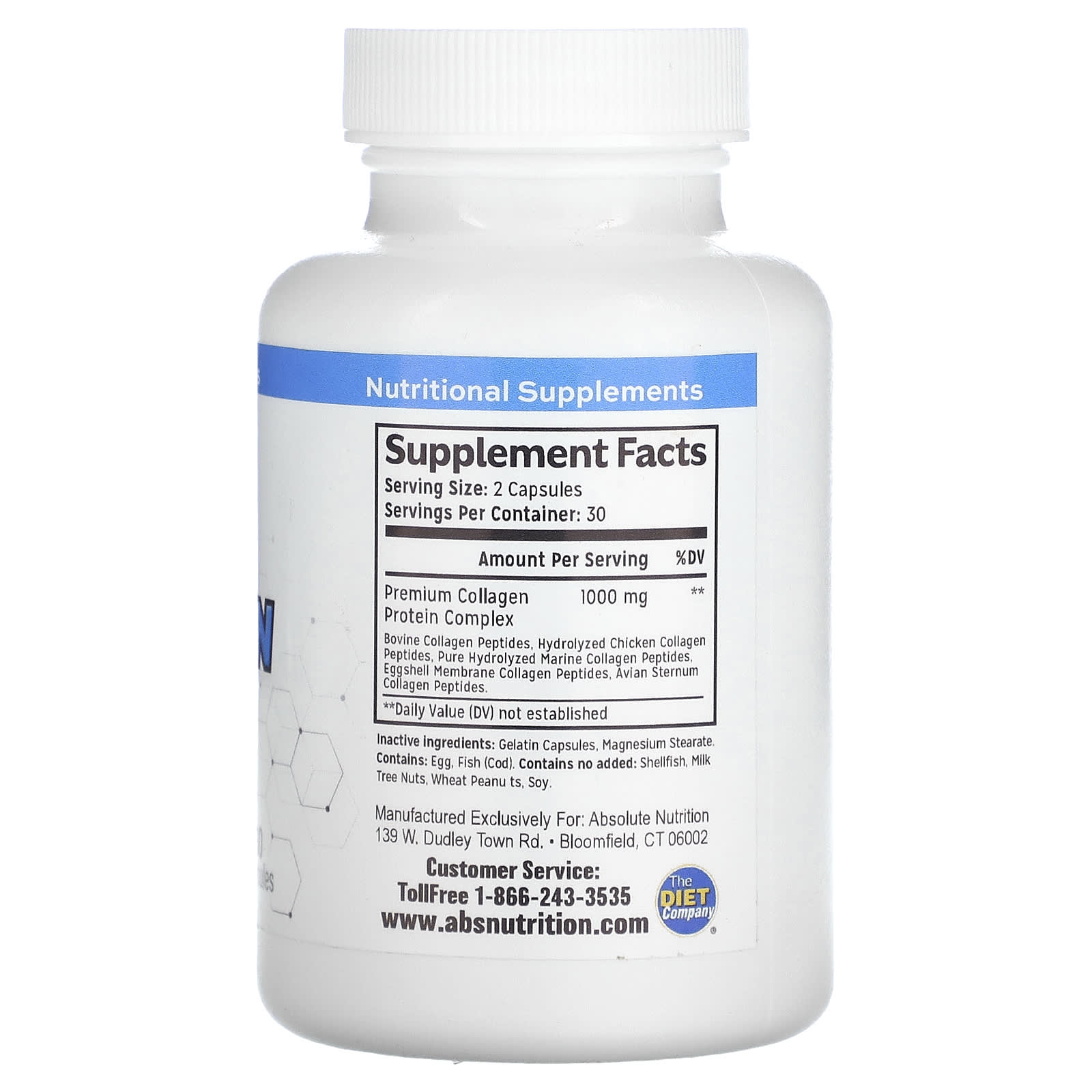 Multi Collagen Complex for Skin, Hair, Joints, and Weight Loss | 60 Capsules - Image 2