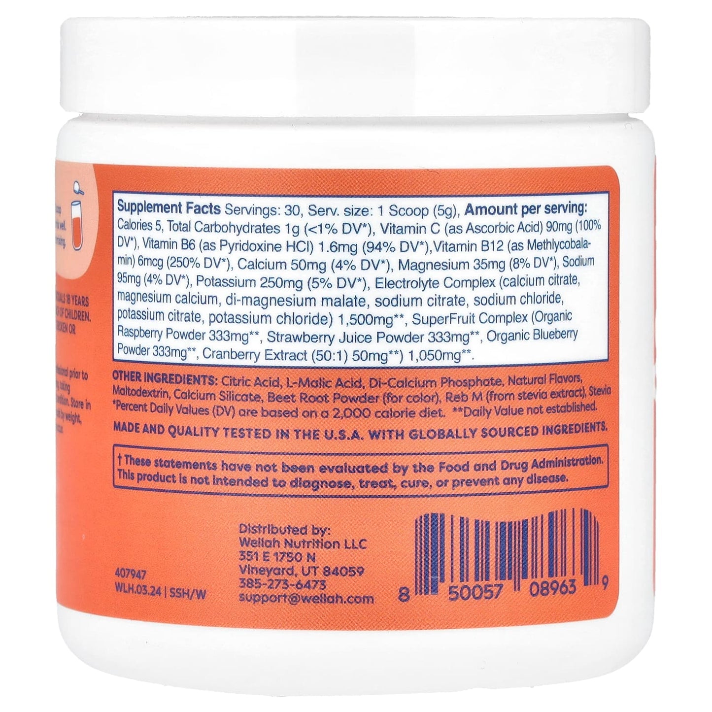 Wellah, Splish Splash Hydration, Watermelon, 5.5 oz (153 g) - Image 2