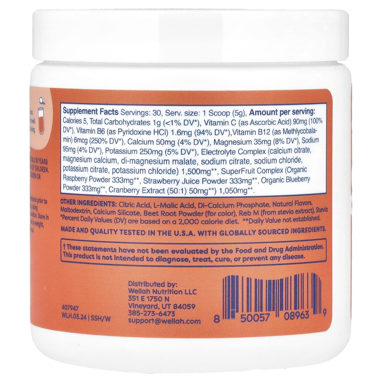 Wellah, Splish Splash Hydration, Watermelon, 5.5 oz (153 g) - Image 2