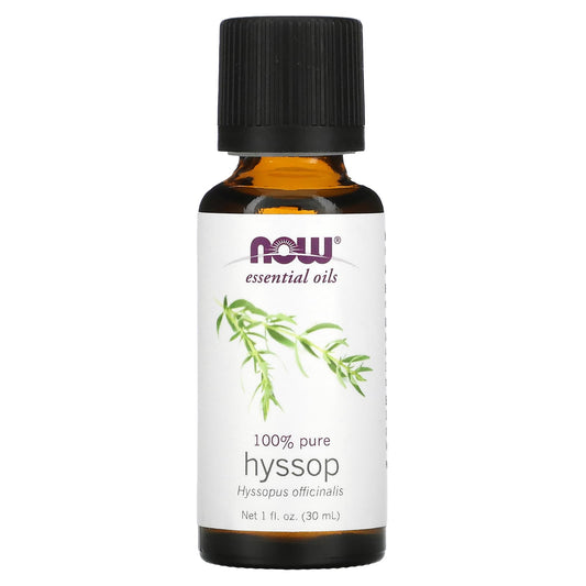 NOW Foods, Essential Oils, Hyssop, 1 fl oz (30 ml) - Image 1