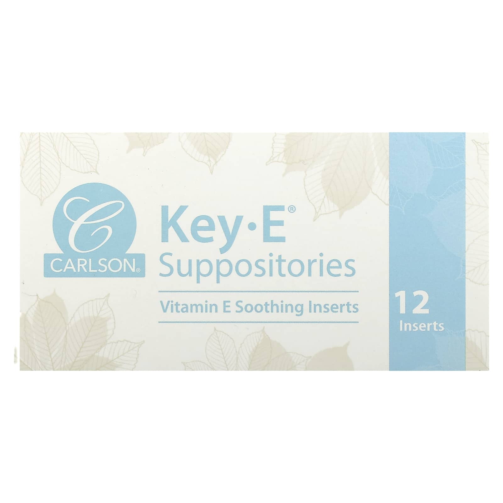Natural Vitamin E Soothing Suppositories by Carlson for Minor Irritations - Image 1