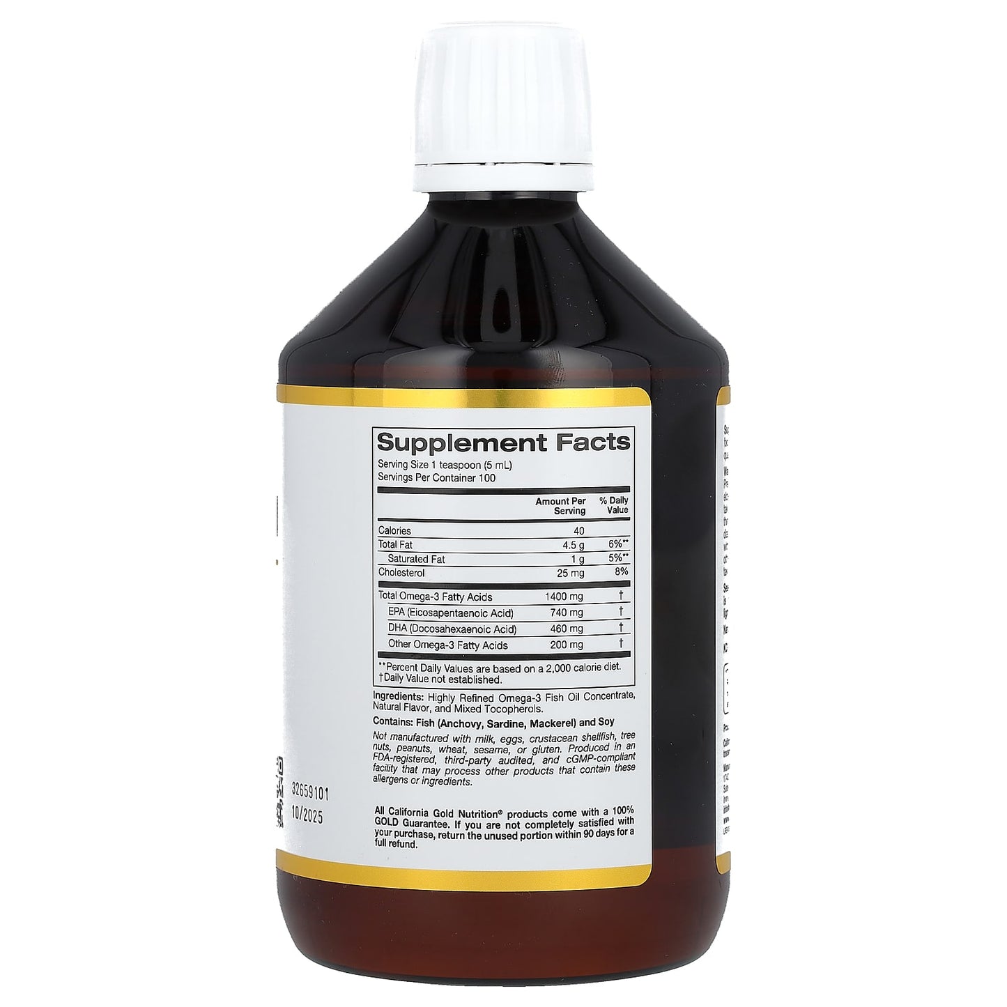 California Gold Nutrition Omega-3 Fish Oil Liquid 16.9 fl oz - Image 2