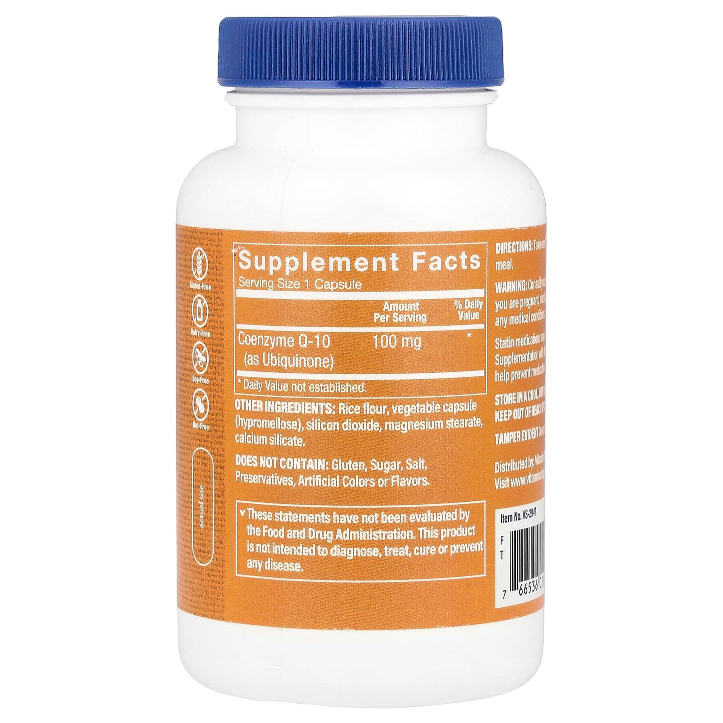 The Vitamin Shoppe, CoQ-10, 100 mg, 180 Capsules - Image 2