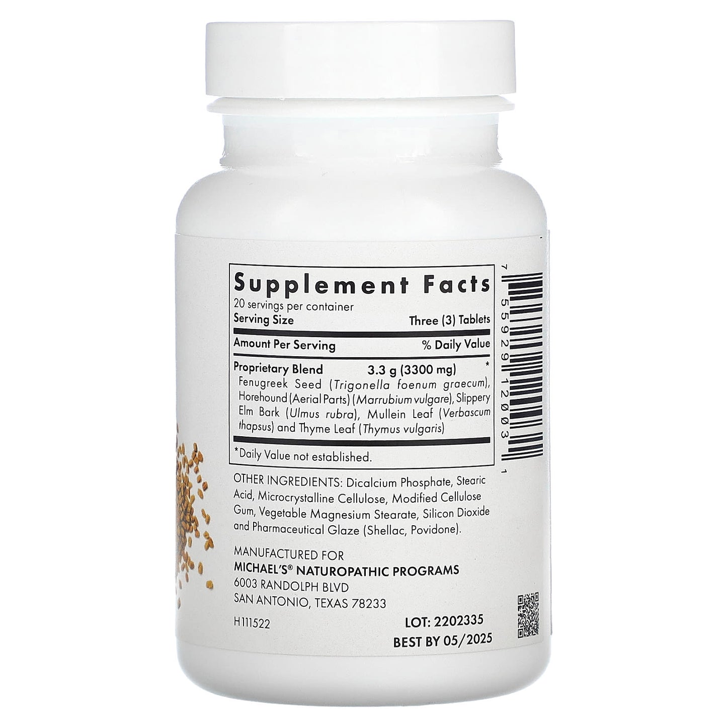Michael's Health, Fenugreek Seed Complex, 60 Vegetarian Tablets - Image 2
