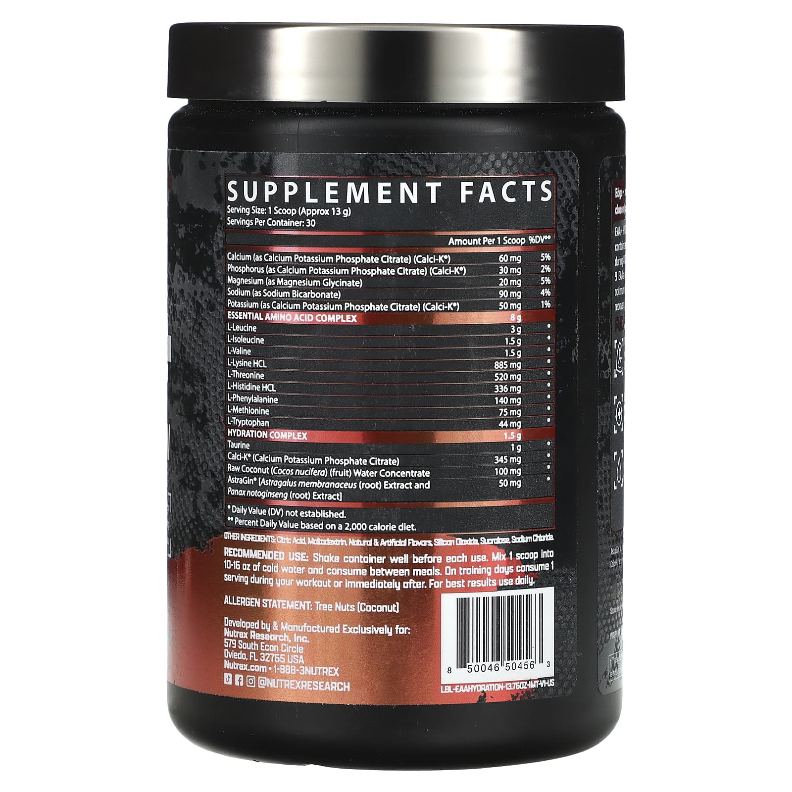 Nutrex Research, EAA+ Hydration, It's Mango Time, 13.76 oz (390 g) - Image 2