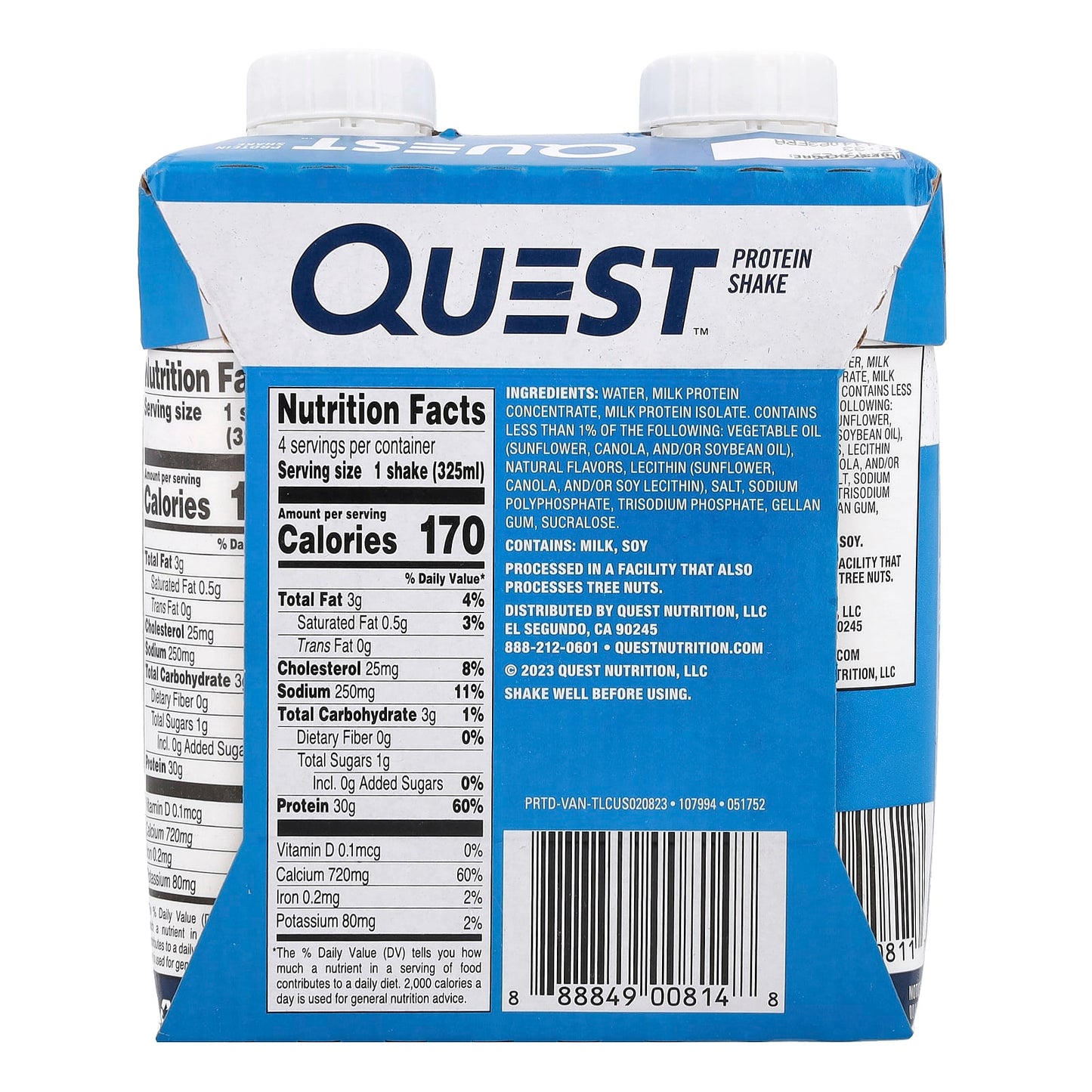 Quest Nutrition, Protein Shake, Vanilla, 4 Shakes, 11 fl oz (325 ml) Each - Image 2