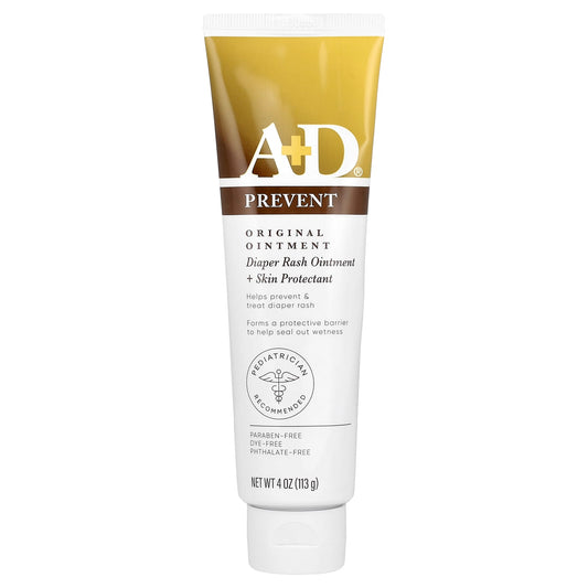 A+D Diaper Rash Ointment & Skin Protectant, 4 oz (113g) - Relieves Chapped Skin - Image 1