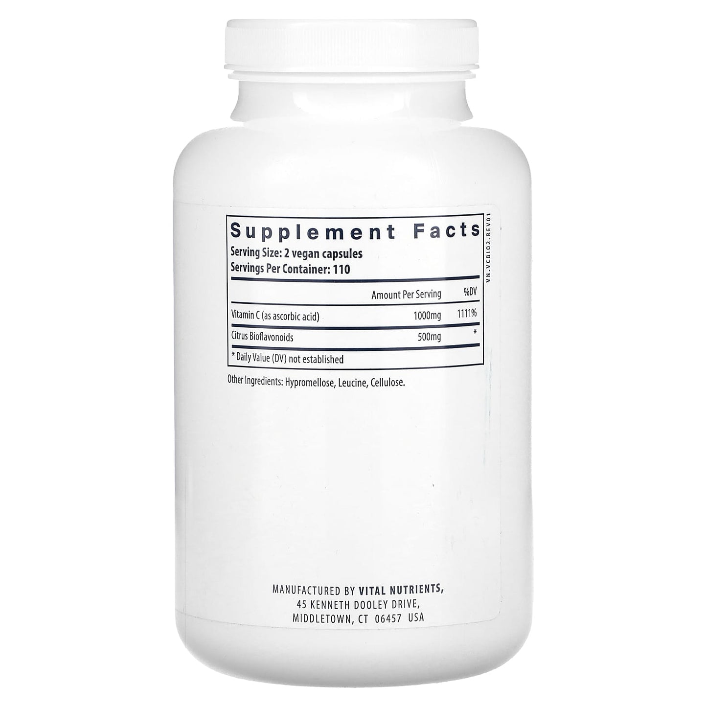 Vital Nutrients, Vitamin C With Bioflavonoids, 220 Vegan Capsules - Image 2