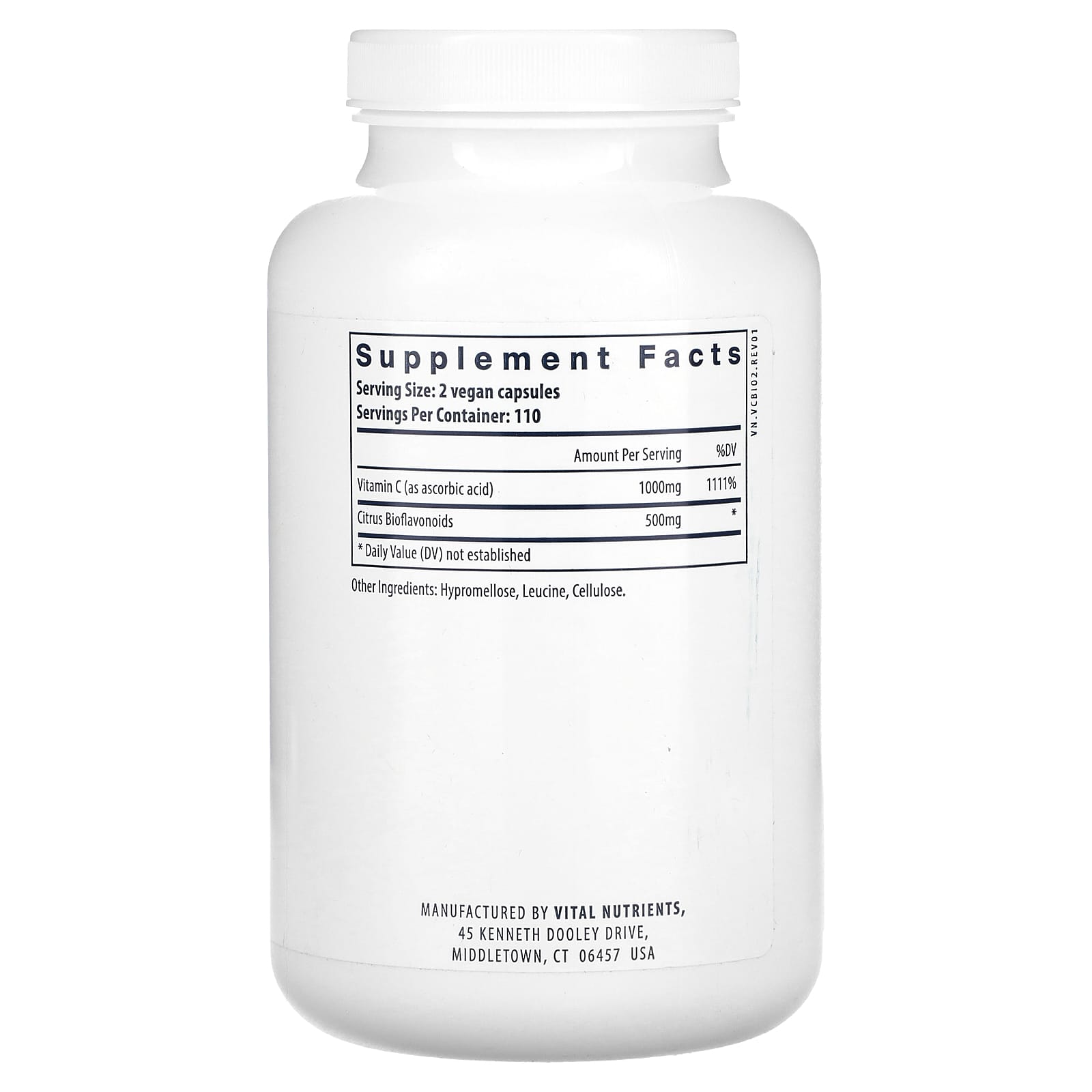 Vital Nutrients, Vitamin C With Bioflavonoids, 220 Vegan Capsules - Image 2