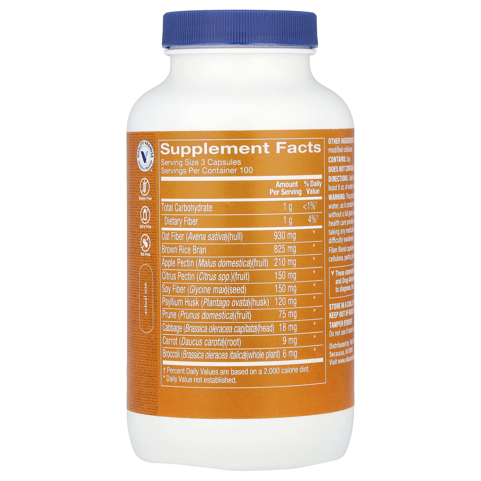 The Vitamin Shoppe, Fiber Blend , 300 Capsules - Image 2