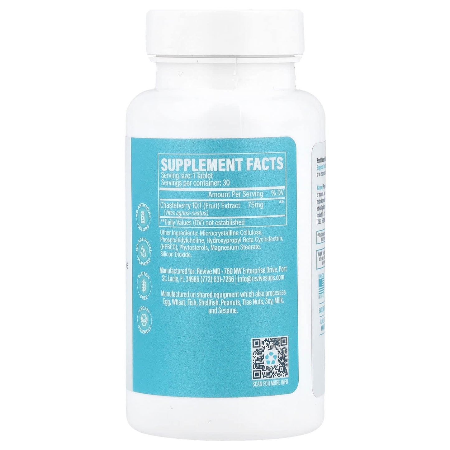 Revive, Chasteberry Liposomal, 75 mg, 30 Tablets - Image 2