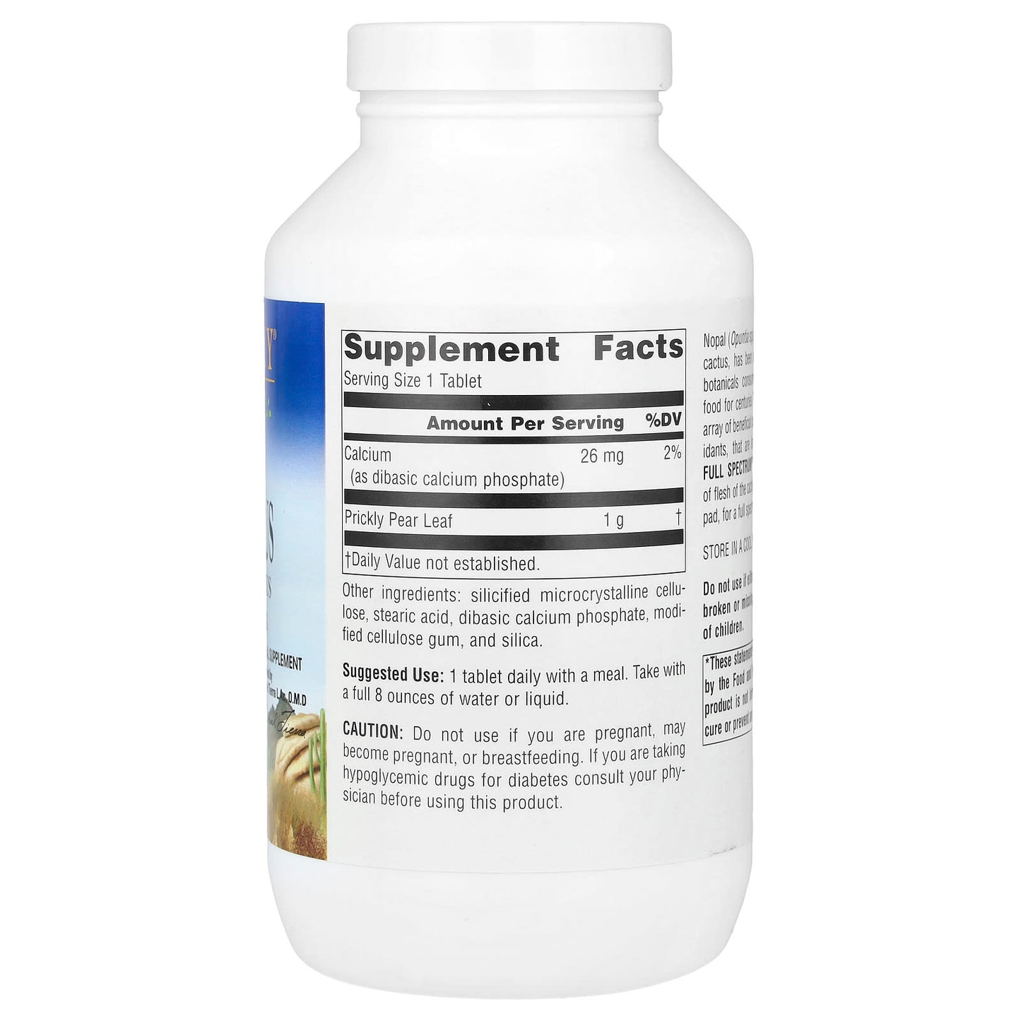 Planetary Herbals, Full Spectrum™ Nopal Cactus, 240 Tablets - Image 2