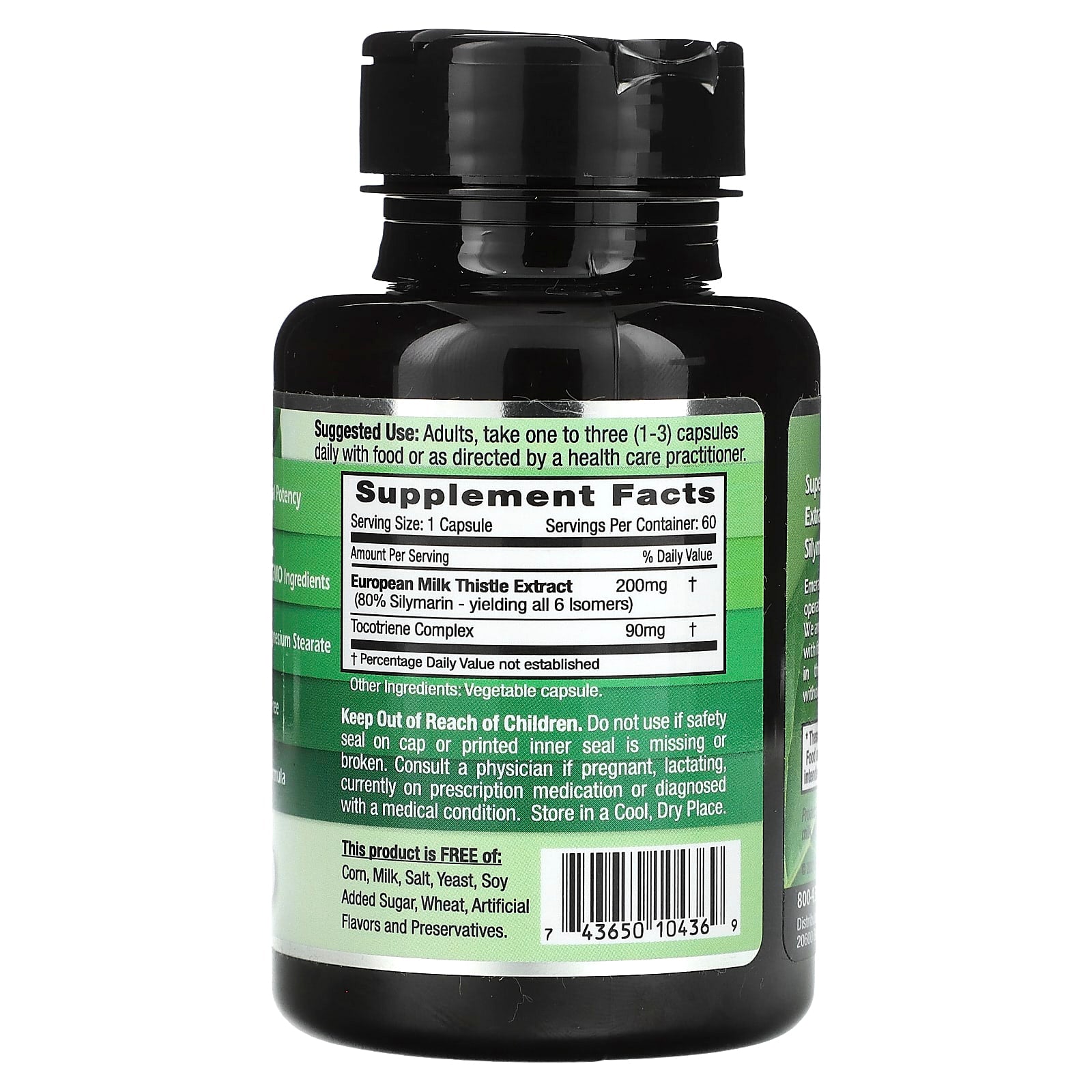 European Milk Thistle Supplement by Emerald Laboratories - 60 Veggie Caps - Image 2