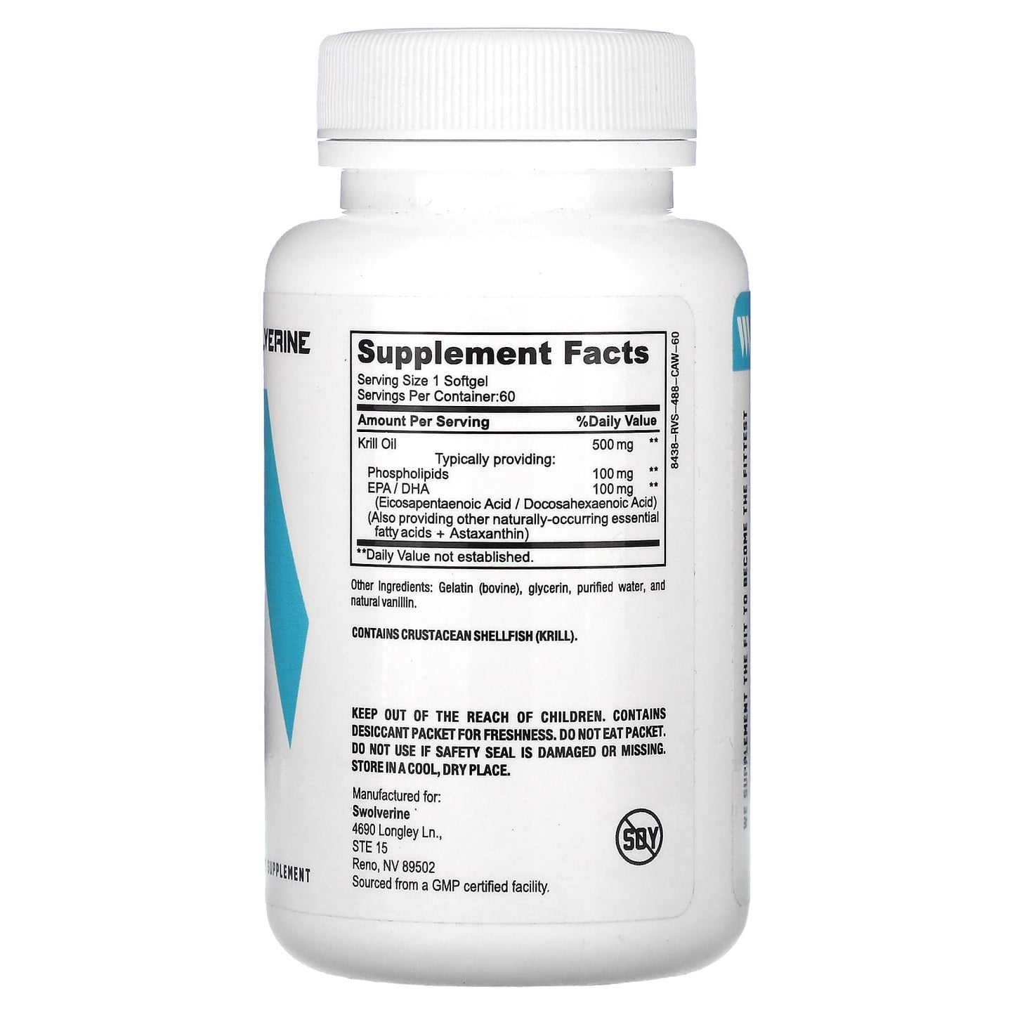 Swolverine, Krill Oil, 60 Softgels - Image 2
