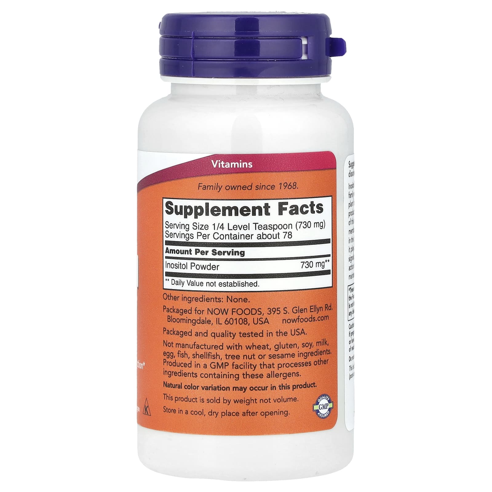 NOW Foods, Inositol Powder, 2 oz (57 g) - Image 2