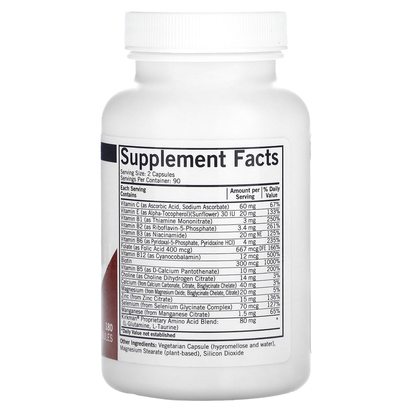 Kirkman Labs, Everyday Multivitamin without A & D, 180 Capsules - Image 2