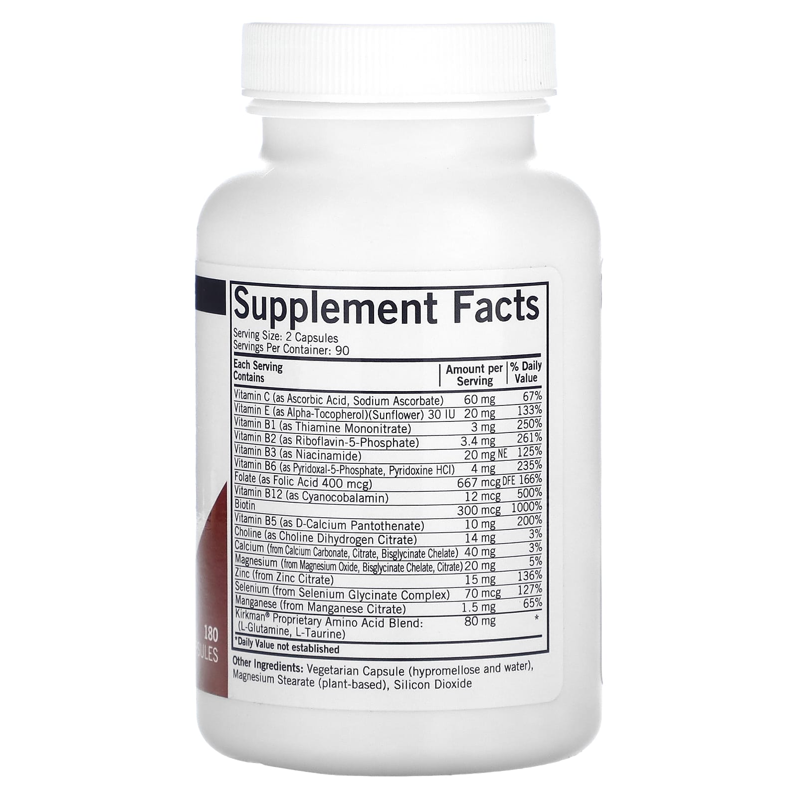 Kirkman Labs, Everyday Multivitamin without A & D, 180 Capsules - Image 2