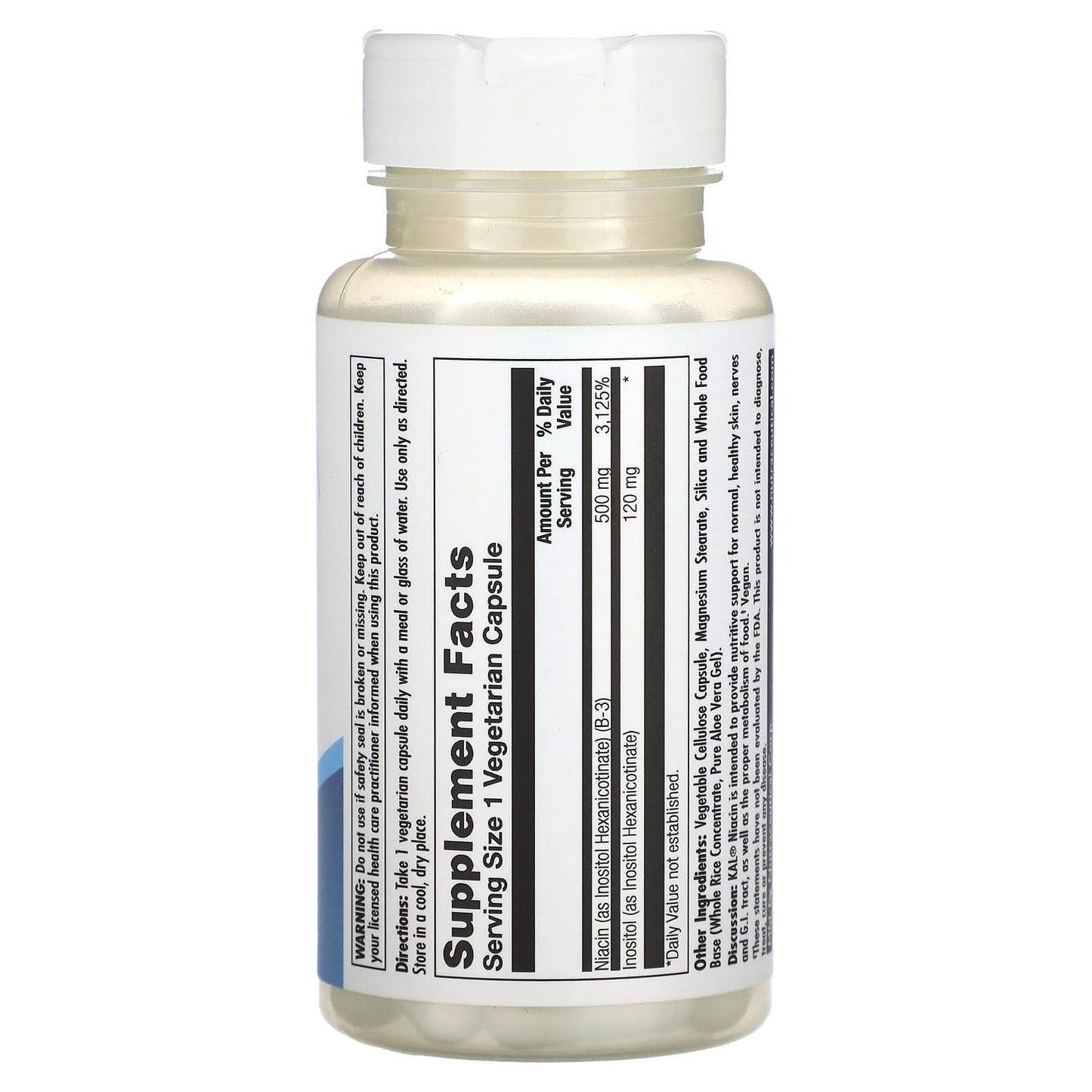 KAL, Niacin, Flush-Free, 60 VegCaps - Image 2