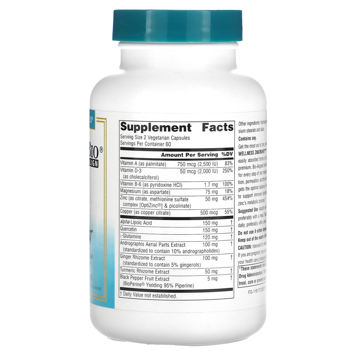 Source Naturals, Wellness ZincMunity, 120 Vegetarian Capsules - Image 2