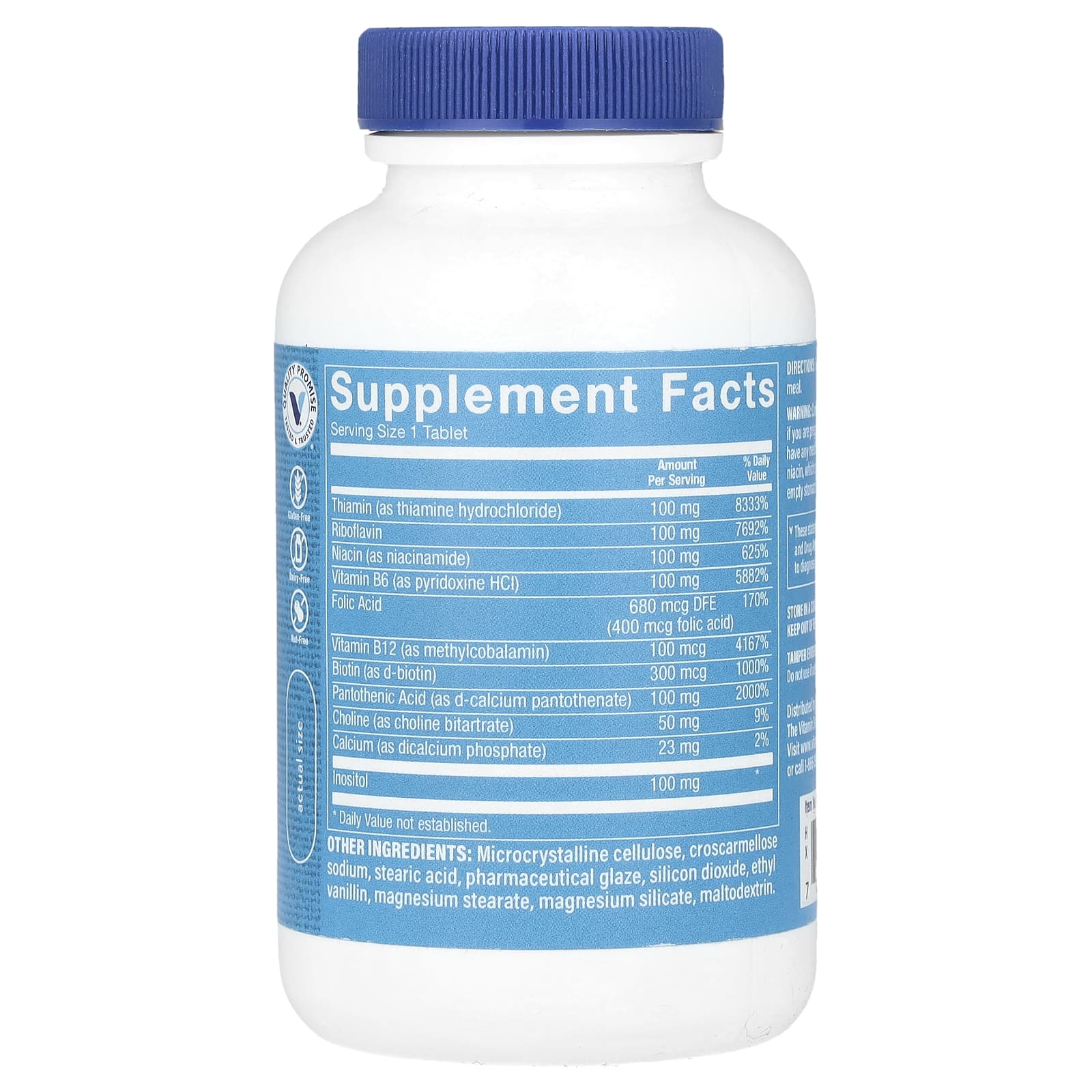 The Vitamin Shoppe, B-Complex 100, 100 Tablets - Image 2