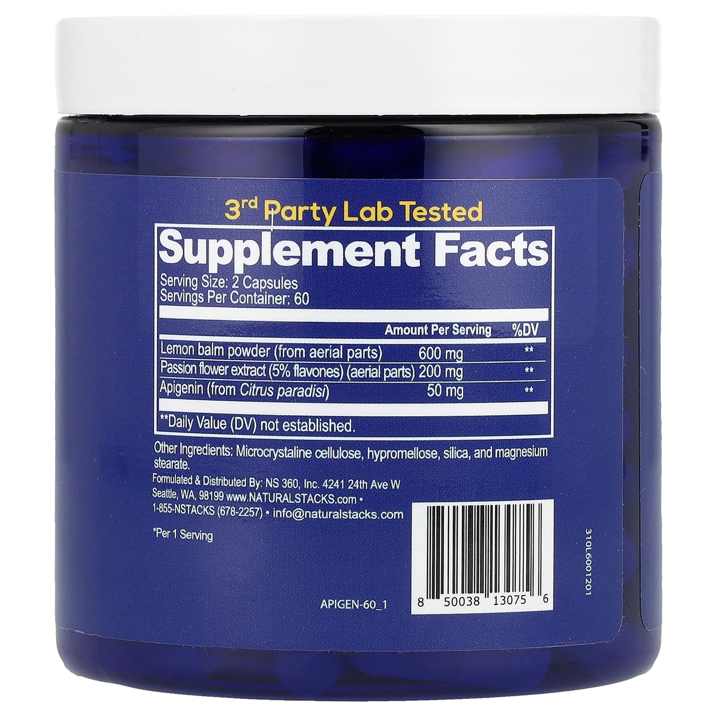 Natural Stacks, Apigenin+, 120 Vegan Capsules - Image 2