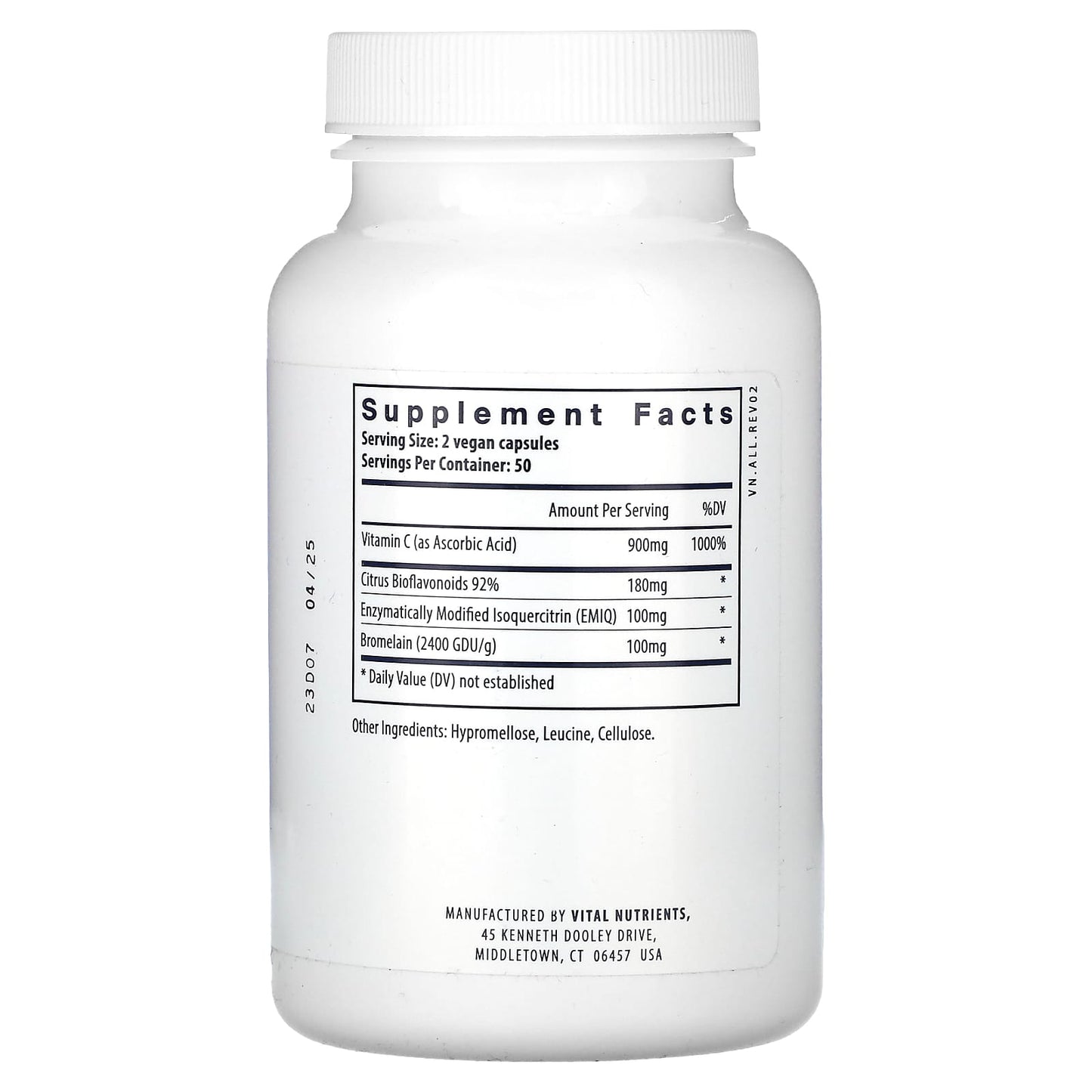 Vital Nutrients, Aller-C, 100 Vegan Capsules - Image 2